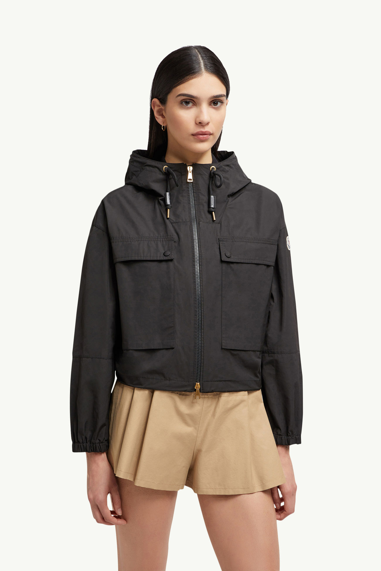 Sauvan女士连帽派克大衣 女士 黑色 Moncler 3