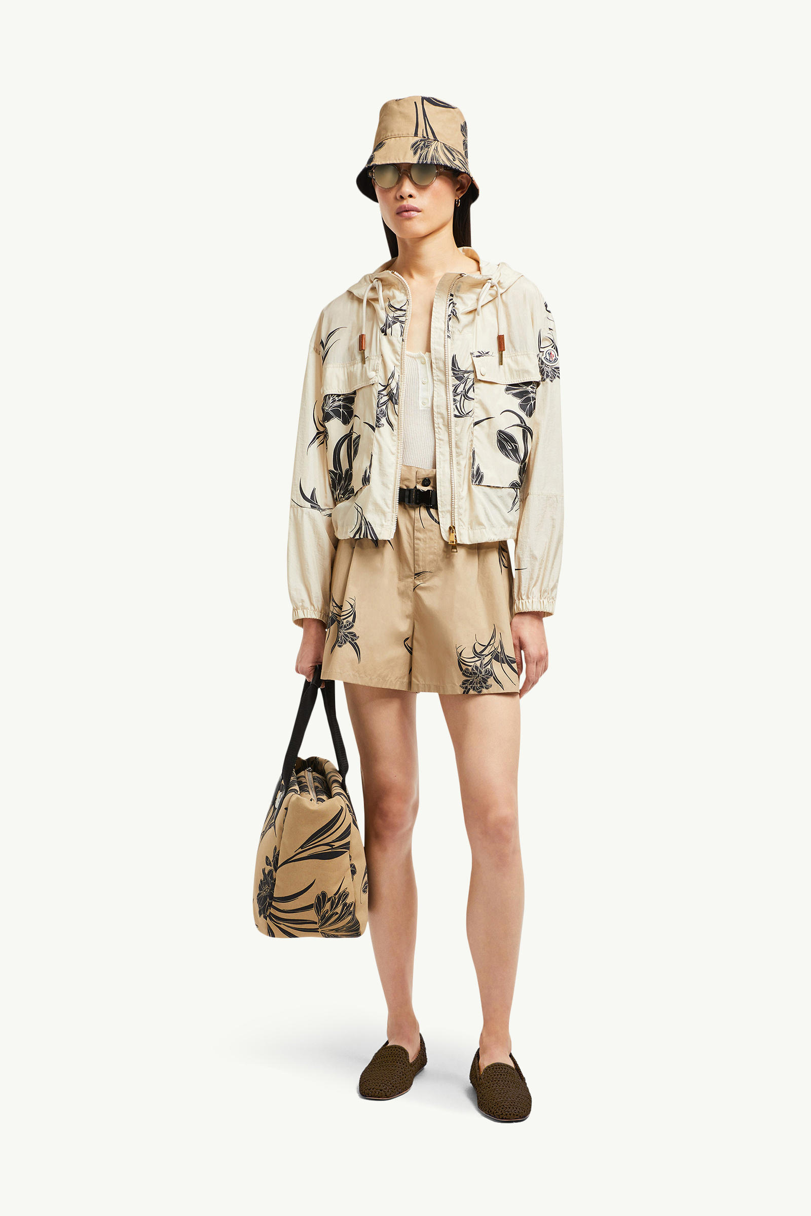 Veste Sauvan à capuche Femmes Beige Clair Moncler 0
