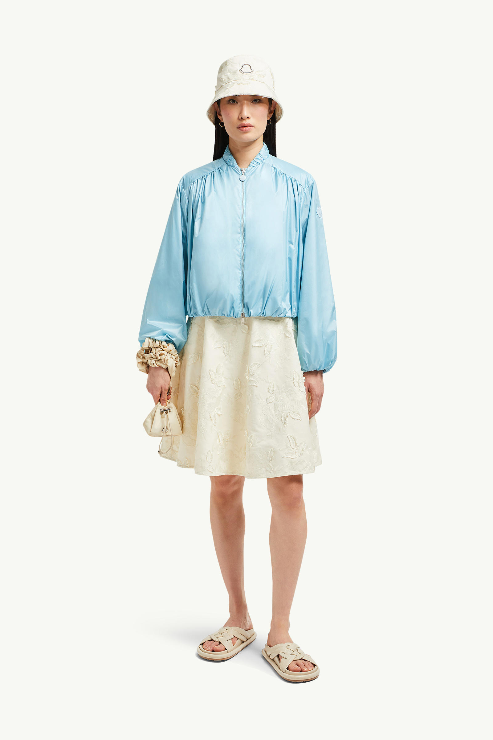 Chazeron Bomber Jacket Women Light Blue Moncler 0