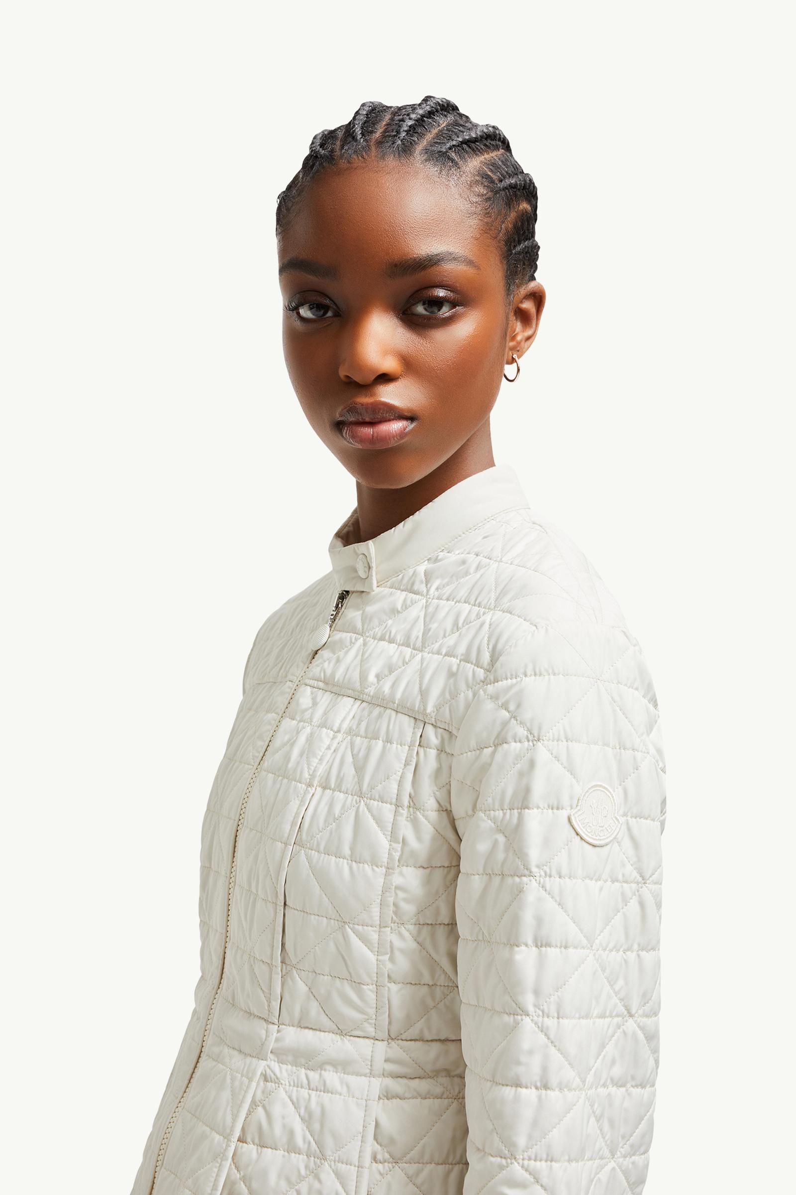 Craon Square-Quilted Short Padded Jacket White Moncler 1