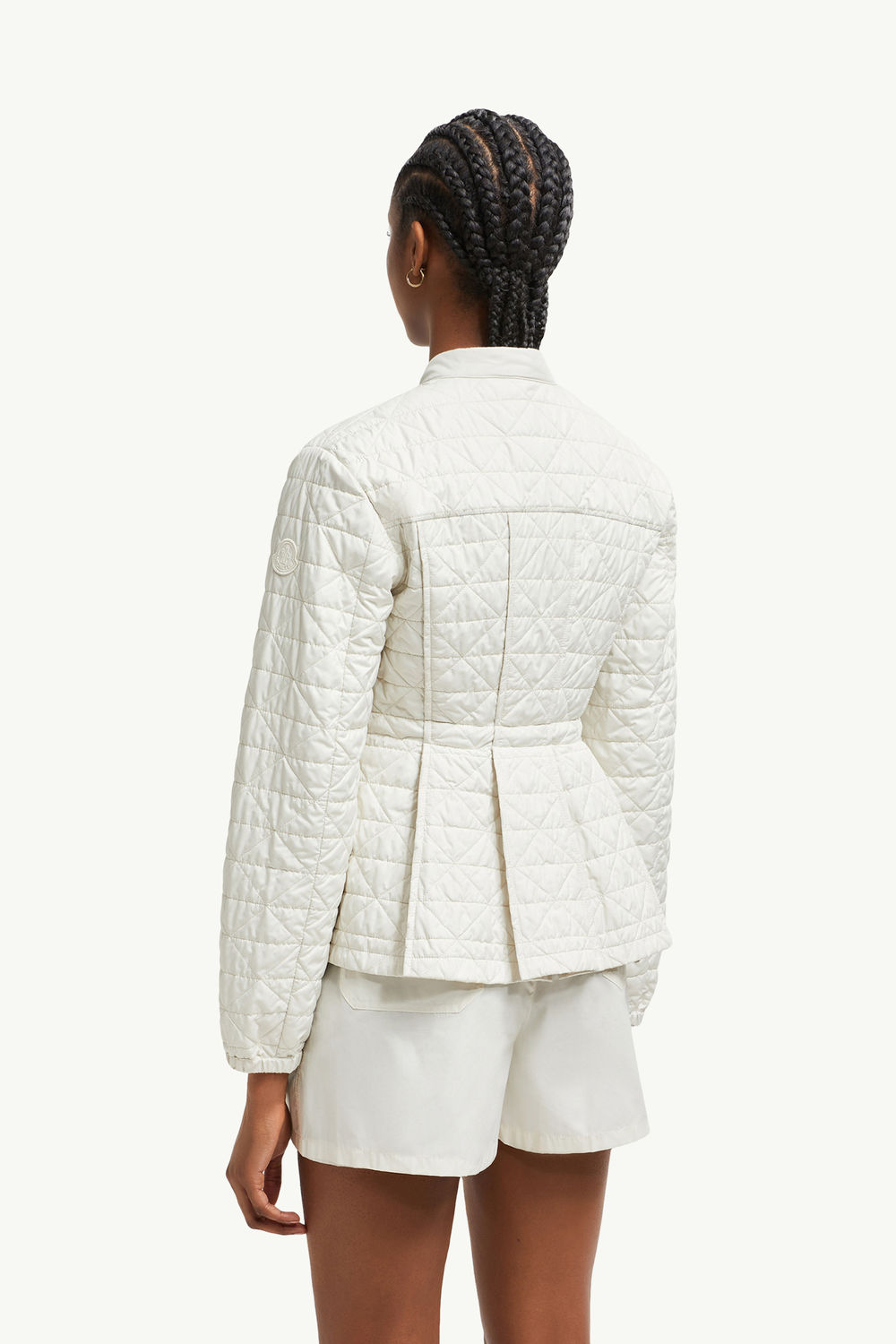 Craon Square-Quilted Short Padded Jacket White Moncler 4
