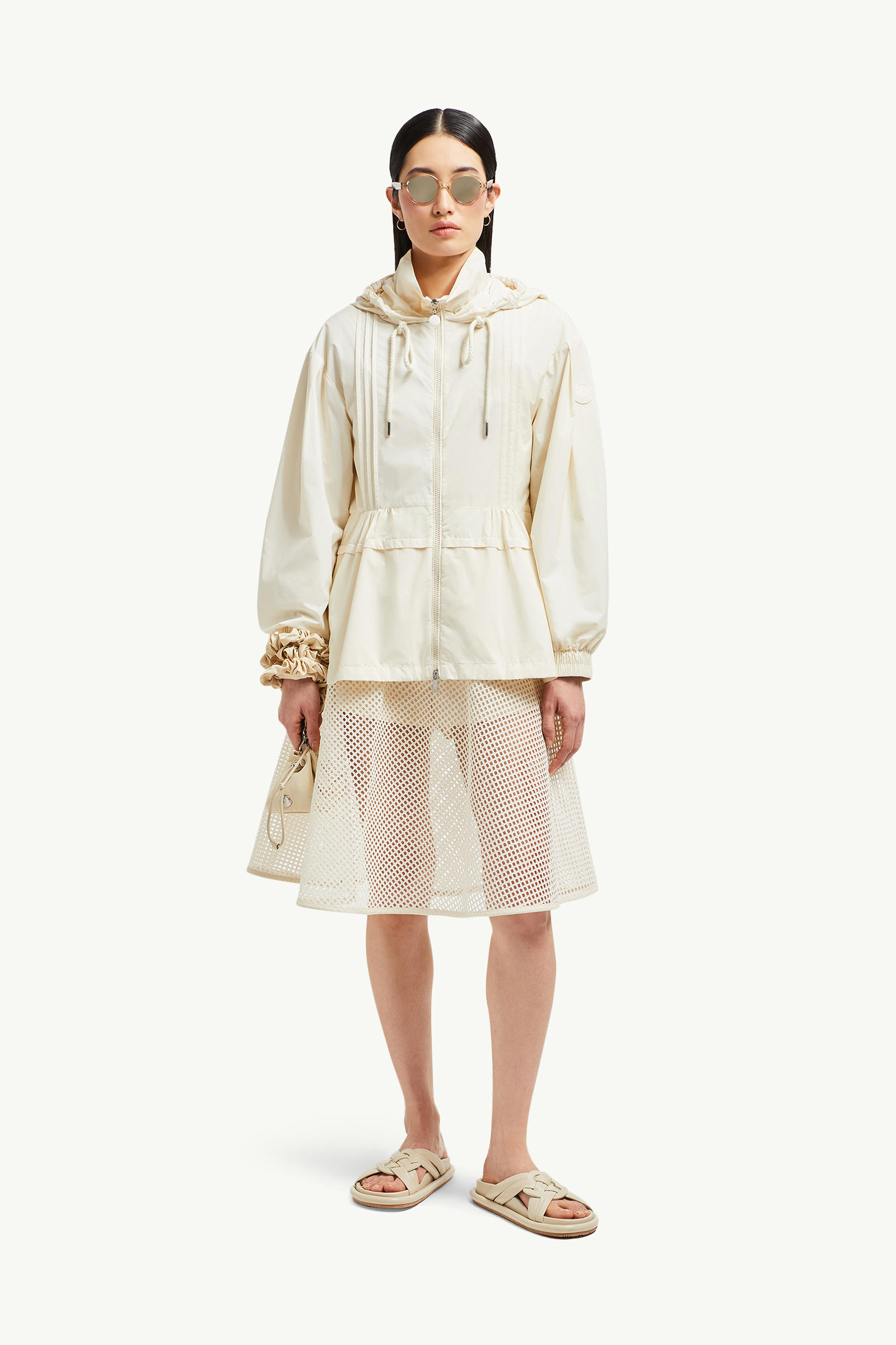 Vabre Hooded Parka Jacket Women White Ivory Moncler 0