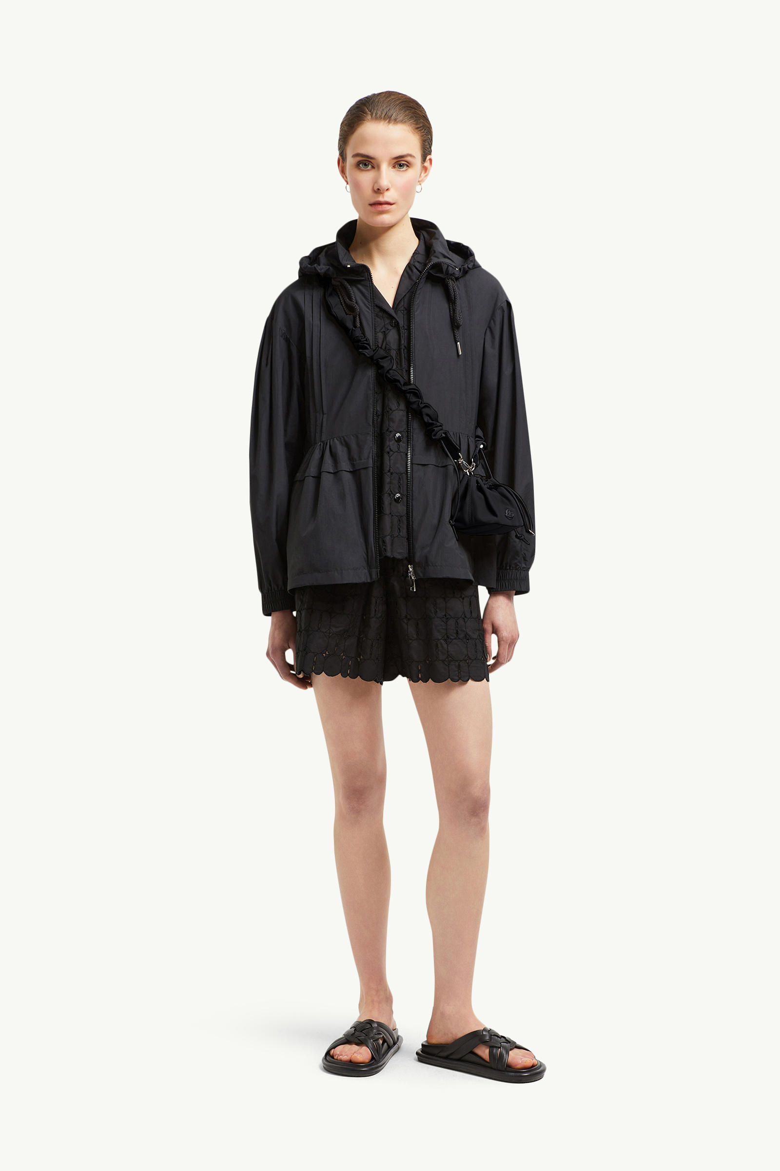 Vabre Hooded Parka Jacket Women Black Moncler 0