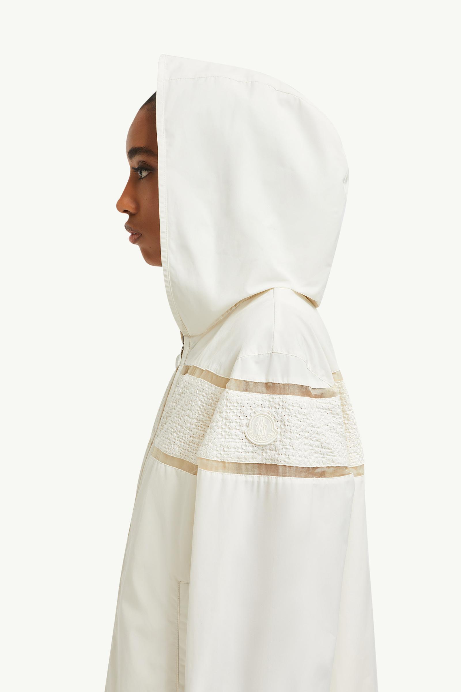 Clisson Embroidered Hooded Jacket Women White Moncler 1