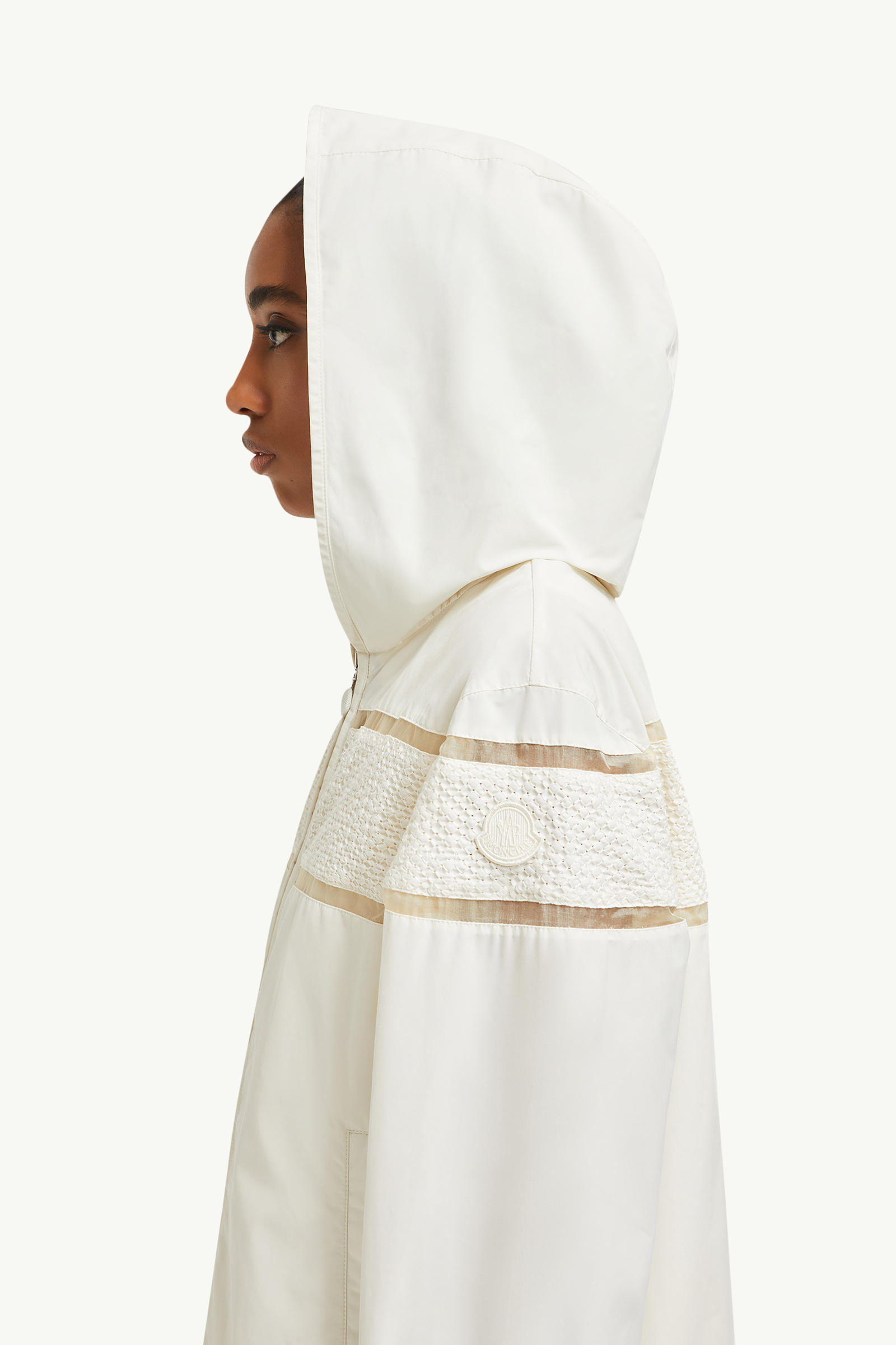 Clisson Embroidered Hooded Jacket Women White Moncler 1