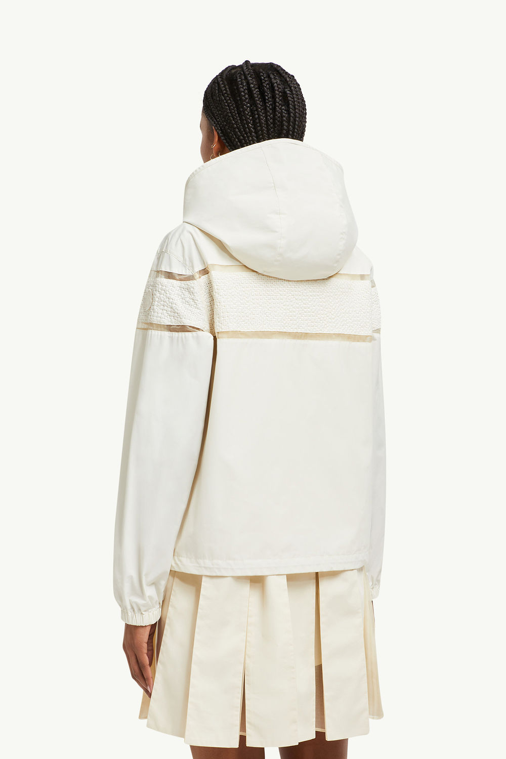 Clisson Embroidered Hooded Jacket Women White Moncler 3
