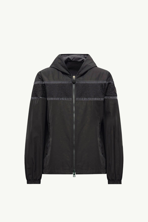 Clisson Embroidered Hooded Jacket Women Black Moncler 2