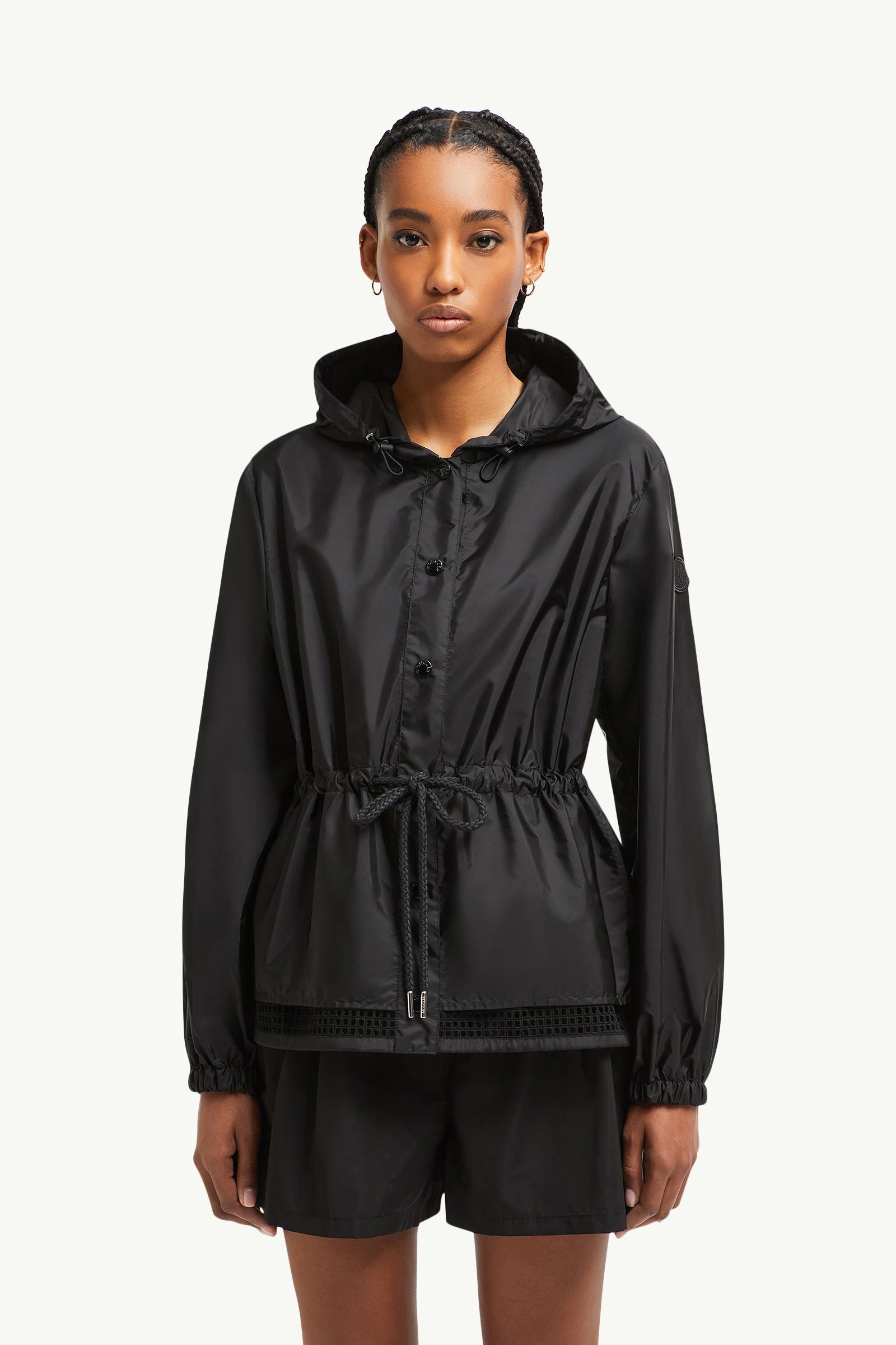 Black Rochebonne Hooded Taffeta Jacket - Windbreakers