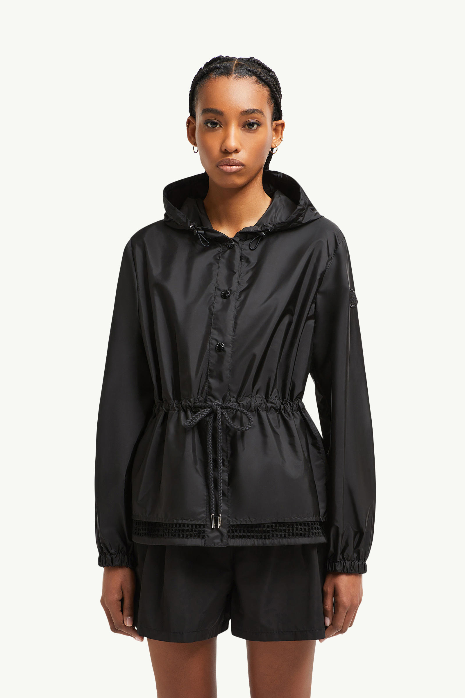 Veste à capuche en taffetas Rochebonne Femmes Noir Moncler 3