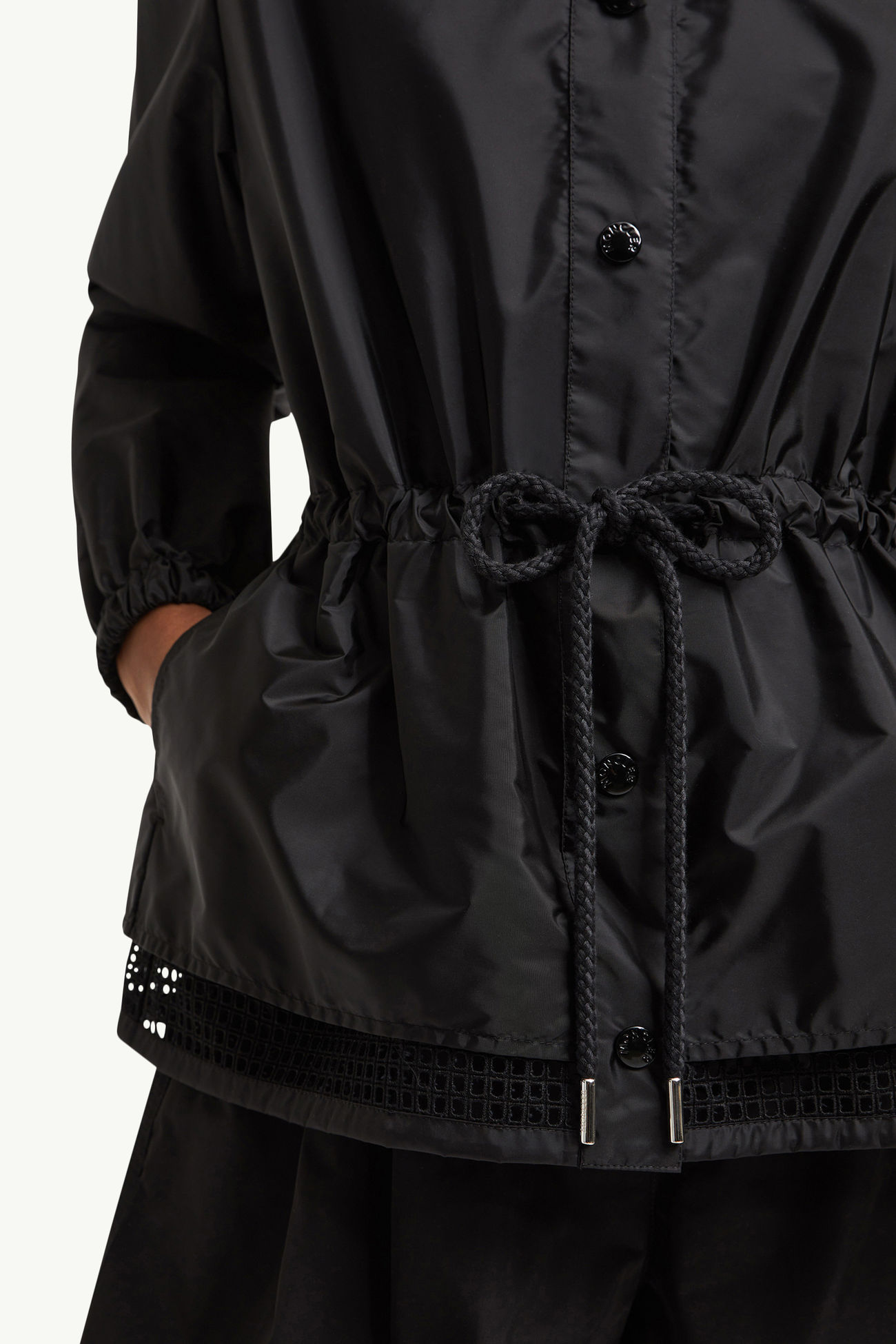 Chaqueta de tafetán con capucha Rochebonne Mujer Negro Moncler 6