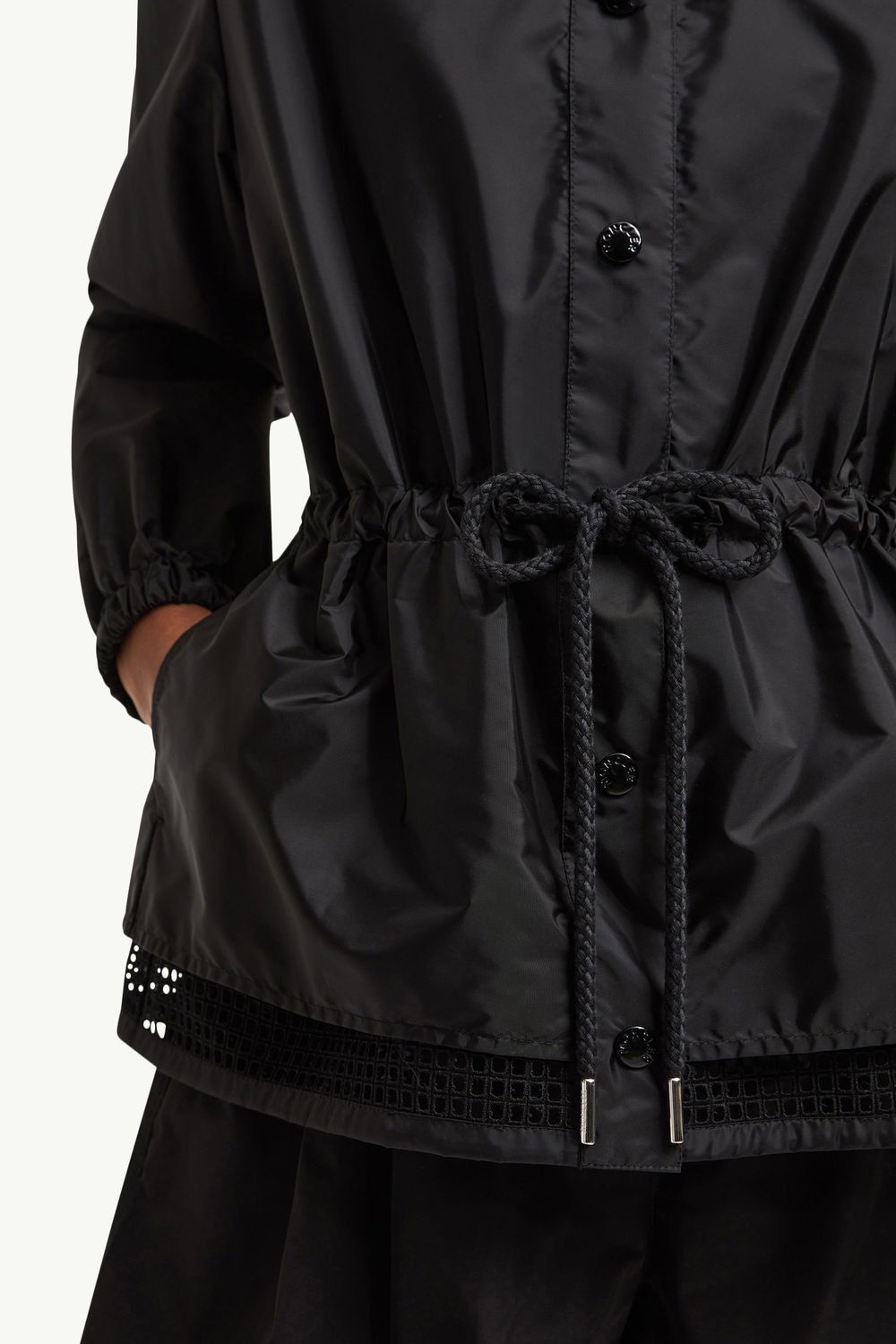 Rochebonne Hooded Taffeta Jacket Women Black Moncler 6