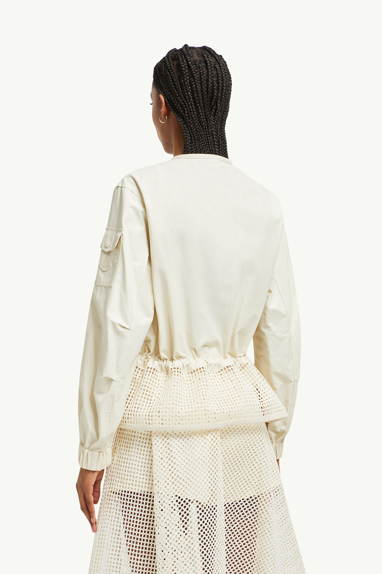 Giacca Rochecotte con orli in pizzo sangallo Donna Bianco Avorio Moncler 3