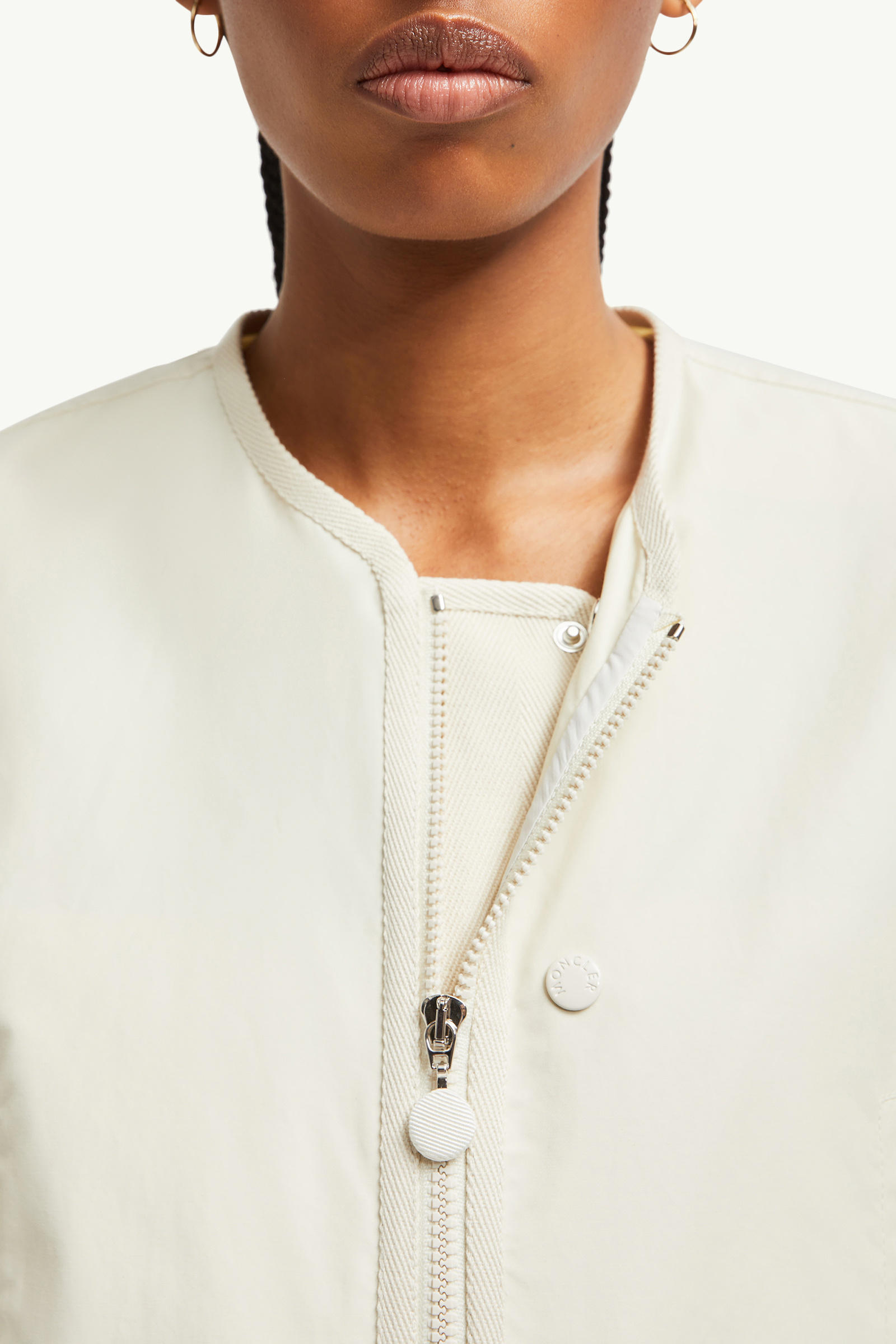 Veste à bordure en broderie anglaise Rochecotte Femmes Blanc Ivoire Moncler 5