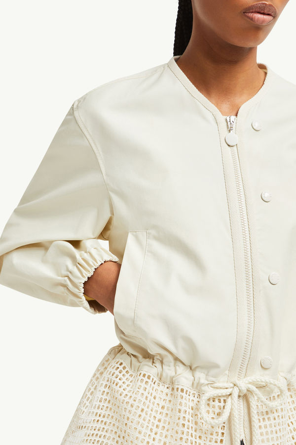 Rochecotte Broderie Anglaise-Trimmed Jacket Women White Ivory Moncler 6