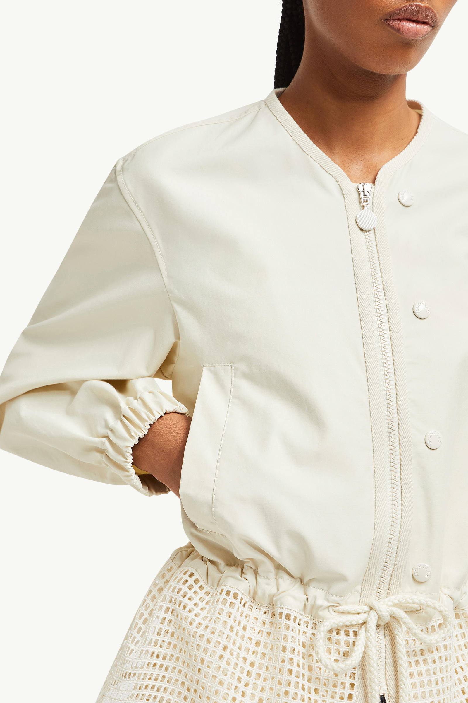 Veste à bordure en broderie anglaise Rochecotte Femmes Blanc Ivoire Moncler 6