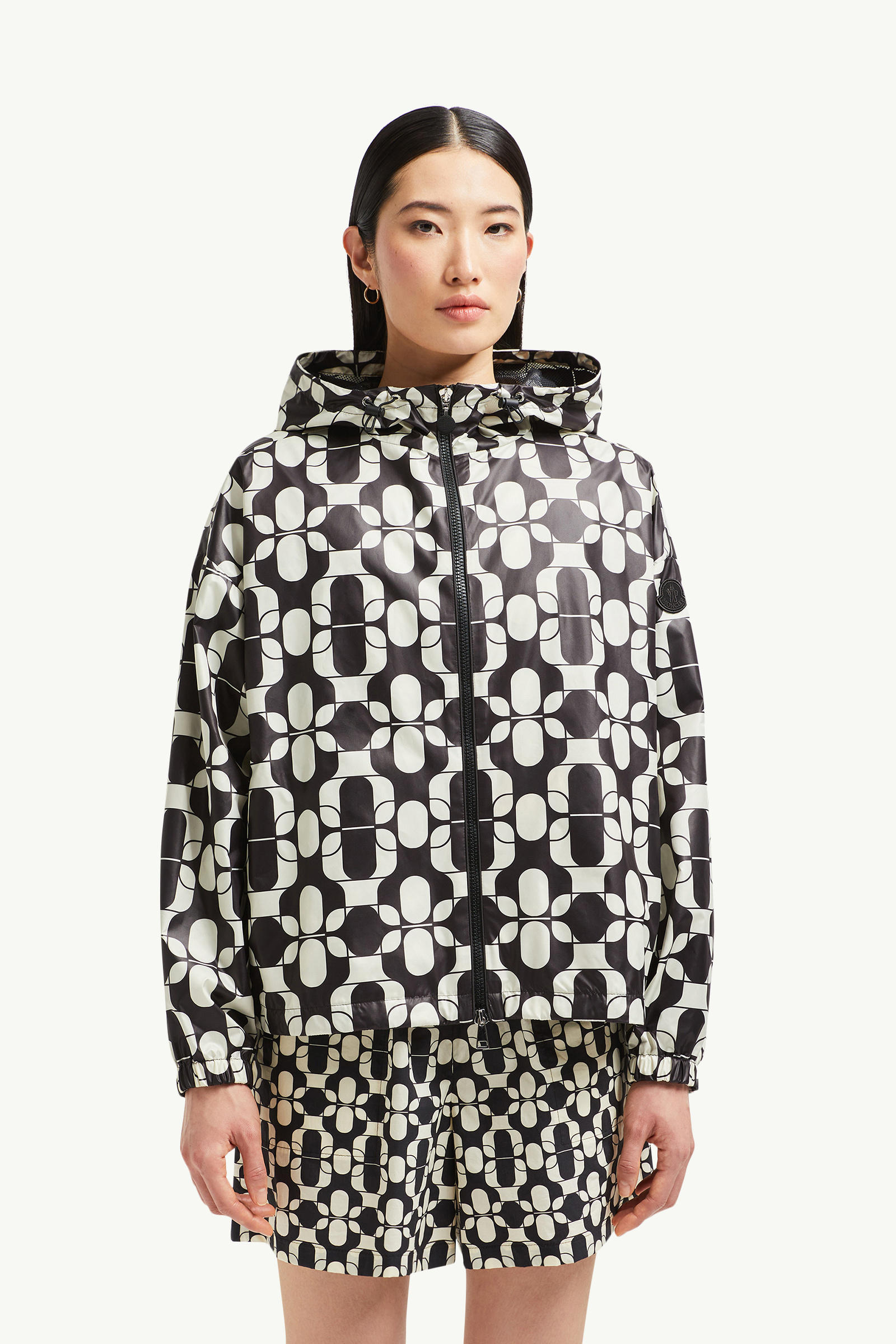 Pichon Hooded Jacket Women Blue & White Moncler 3