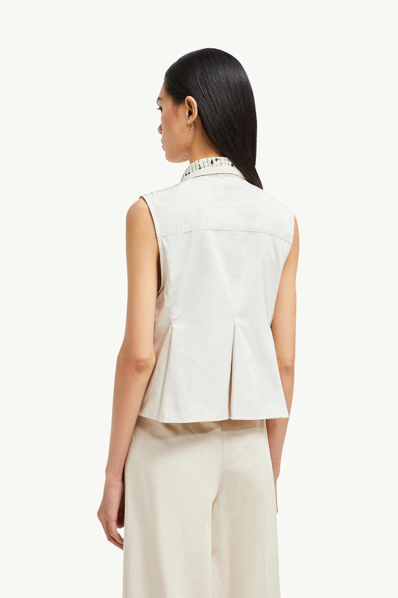 Gilet Verne en tweed Femmes Blanc Ivoire Moncler 4