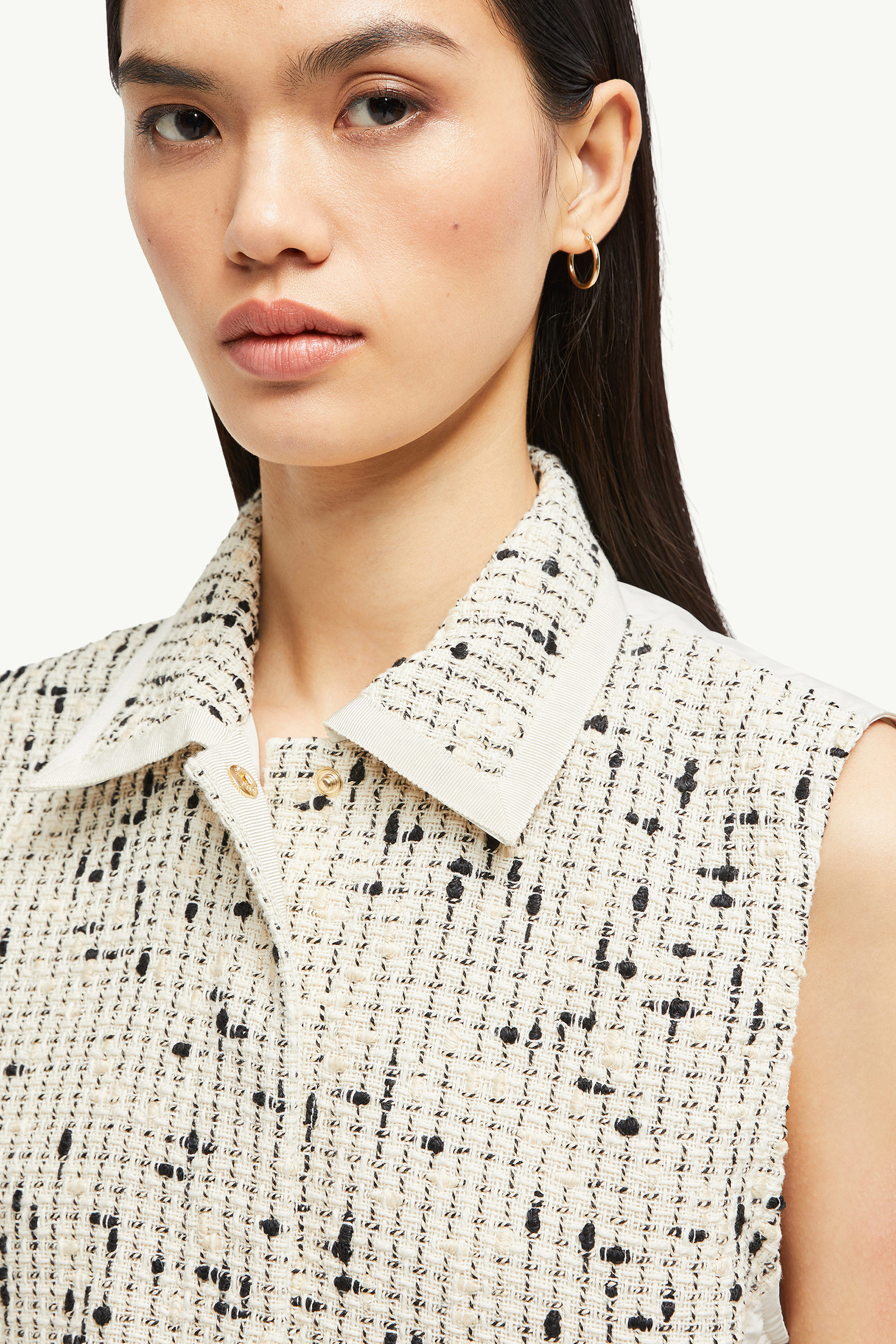 Gilet Verne en tweed Femmes Blanc Ivoire Moncler 5