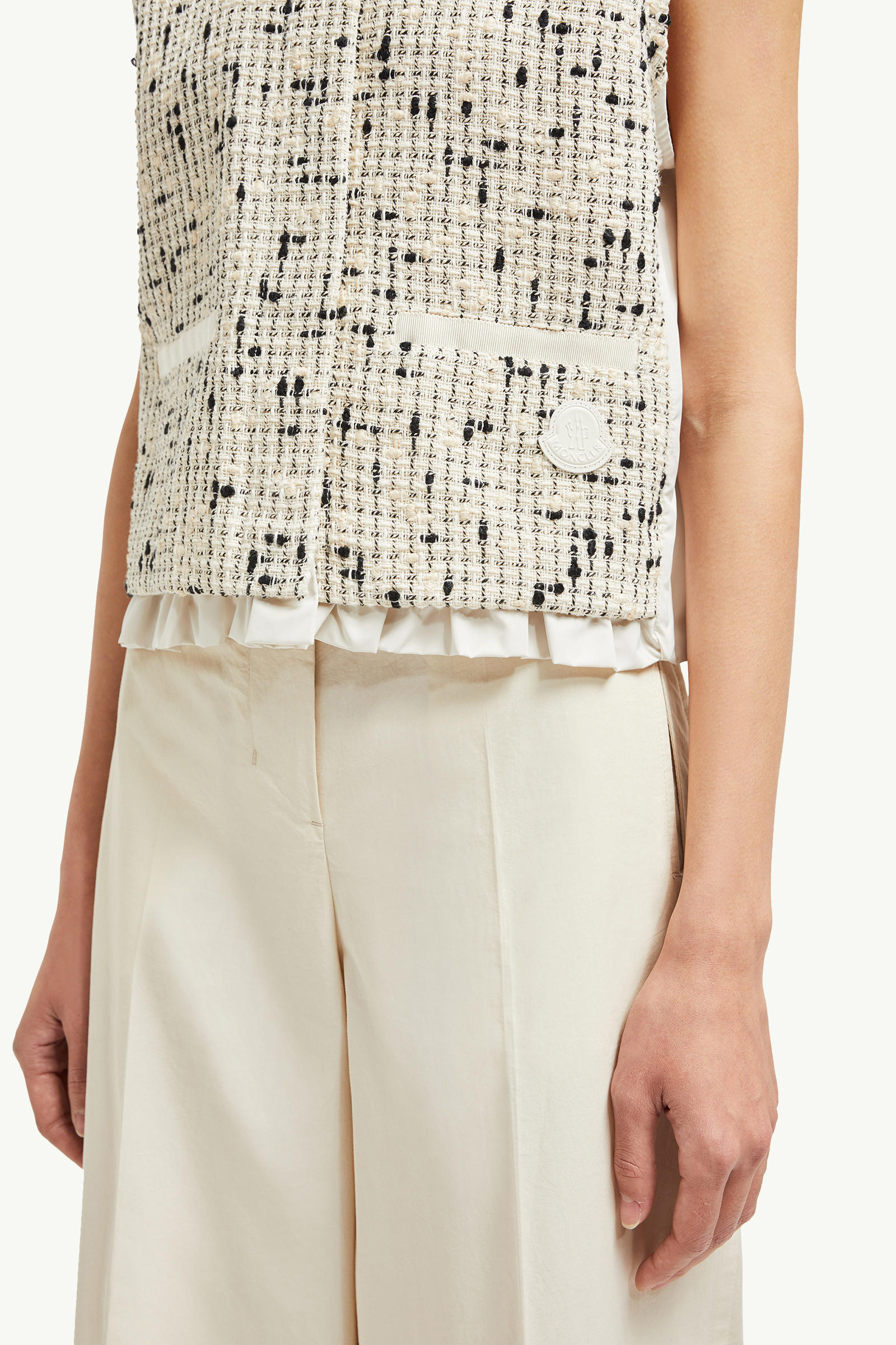 Gilet Verne en tweed Femmes Blanc Ivoire Moncler 6