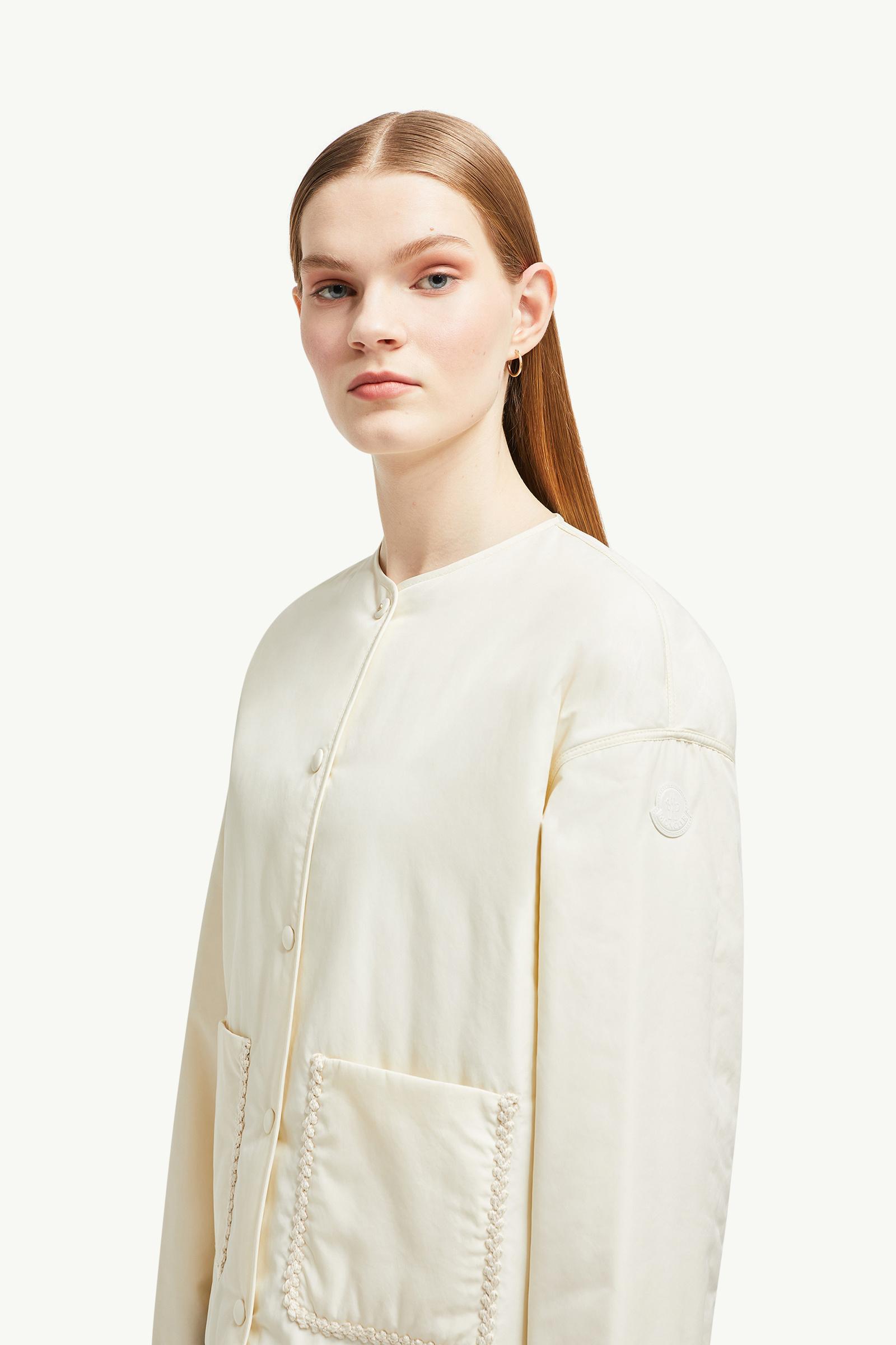 Nevers Short Padded Jacket Women White Moncler 1