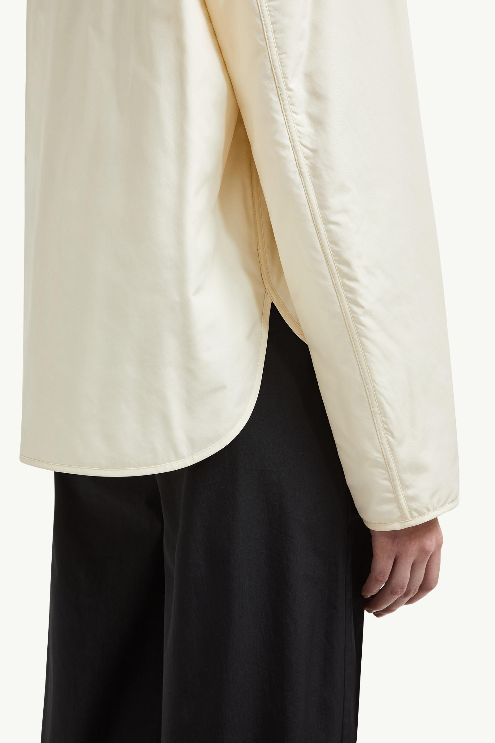 Nevers Short Padded Jacket Women White Moncler 7