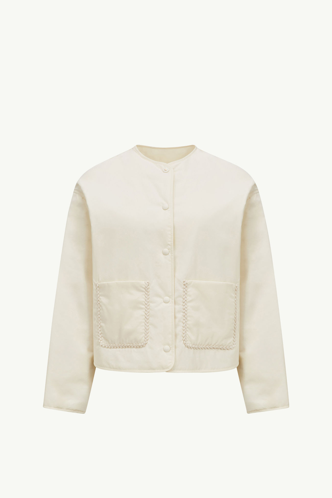 Nevers Short Padded Jacket Women White Moncler 2