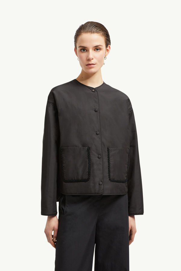 Nevers Short Padded Jacket Women Black Moncler 3