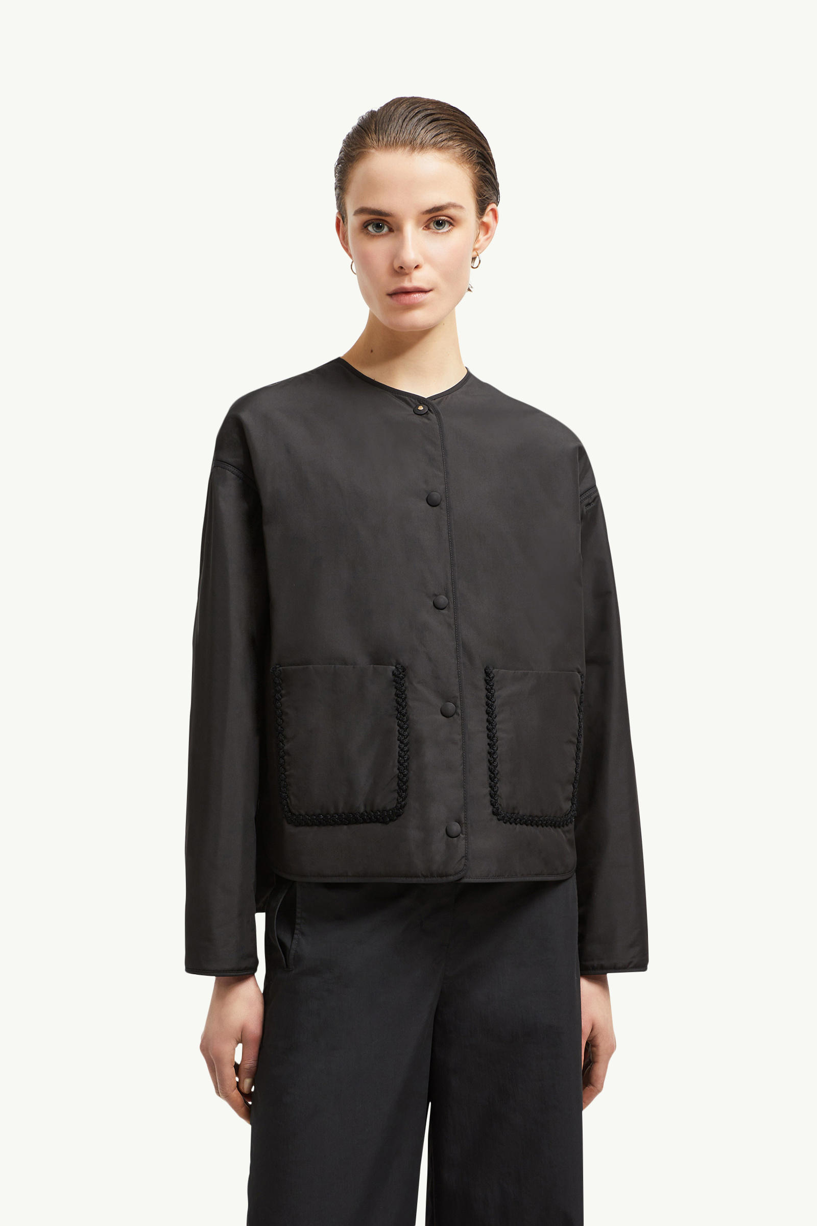 Nevers Short Padded Jacket Women Black Moncler 3