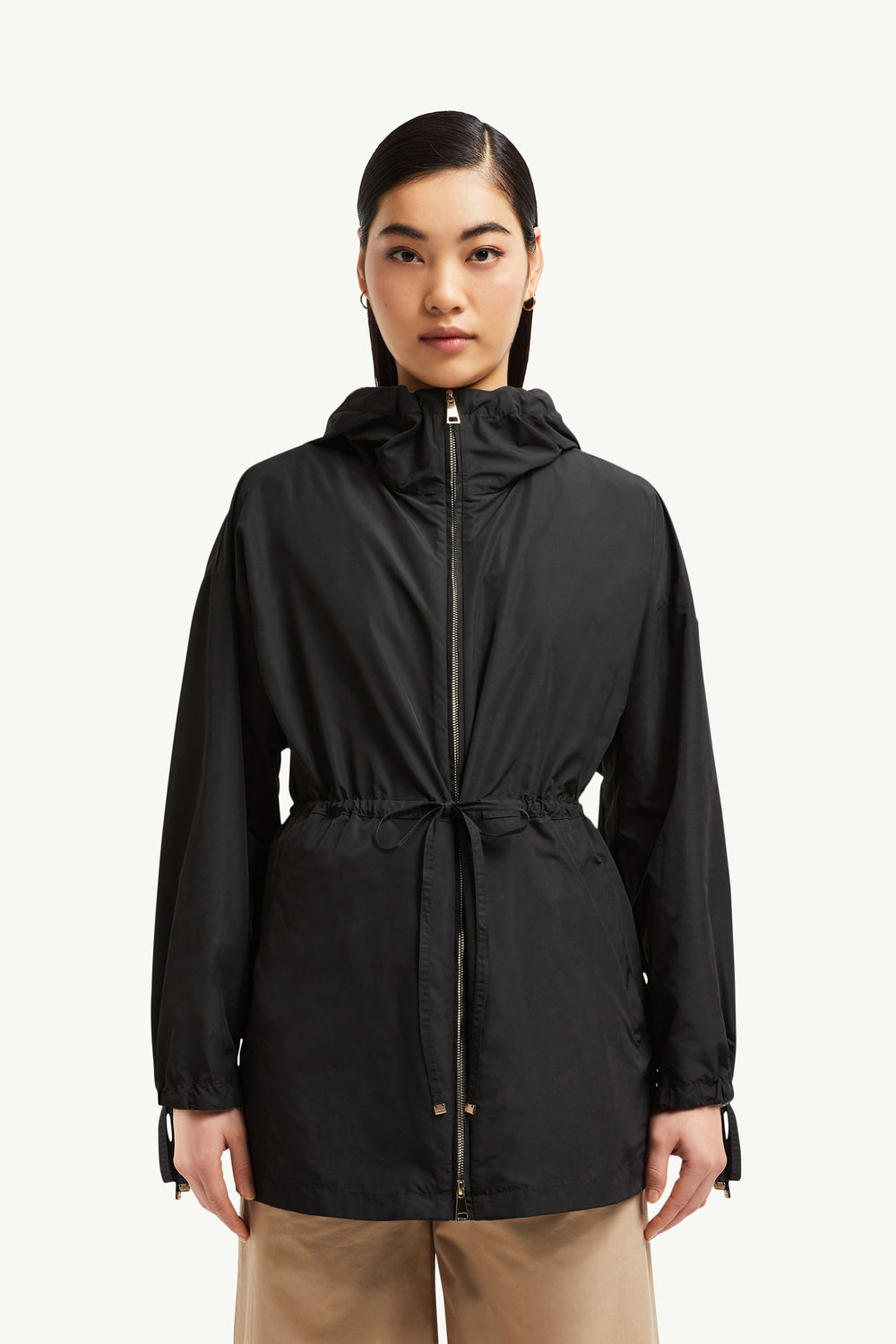 Saverne連帽派克大衣 女士 黑色 Moncler 3