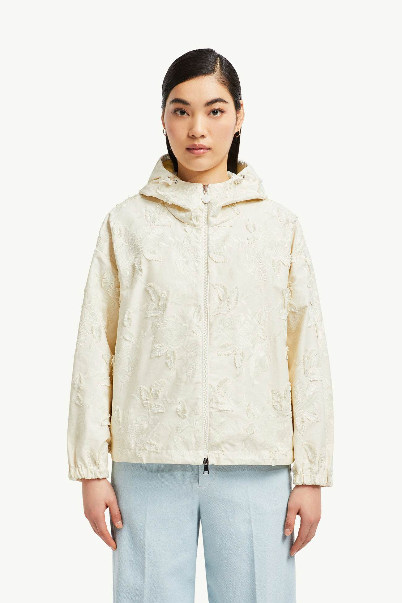 Giacca testurizzata con cappuccio Charmeil Donna Bianco Avorio Moncler 3