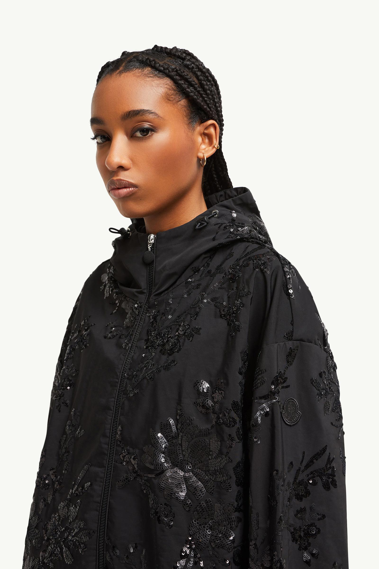 Landal Sequin-Embroidered Hooded Jacket Women Black Moncler 1