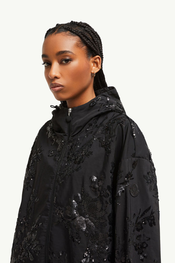 Landal Sequin-Embroidered Hooded Jacket Women Black Moncler 1