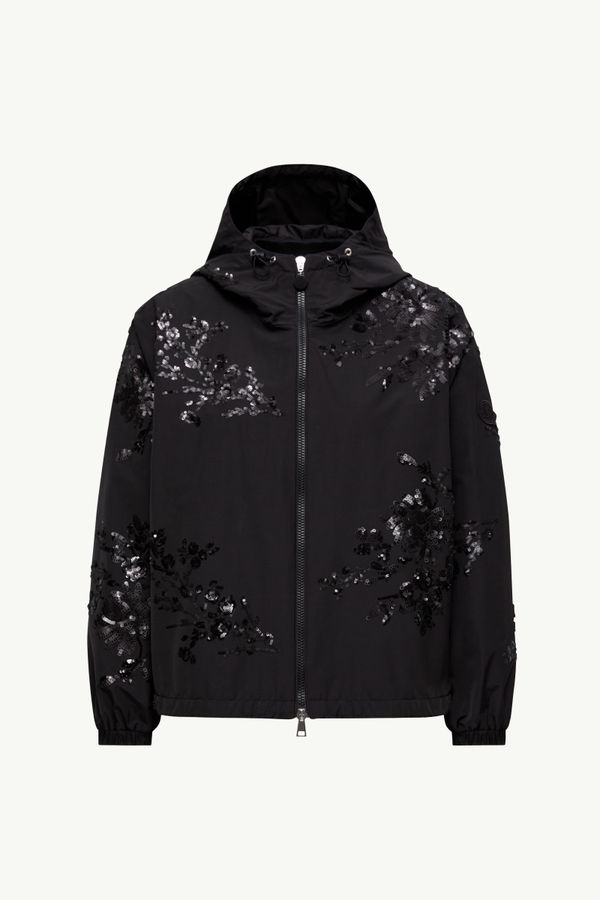 Landal Sequin-Embroidered Hooded Jacket Women Black Moncler 2