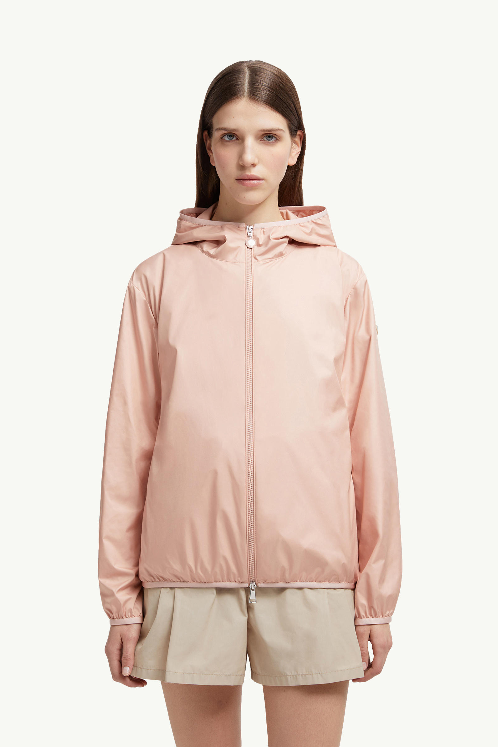 Fegeo Hooded Windbreaker Women Pink Moncler 3