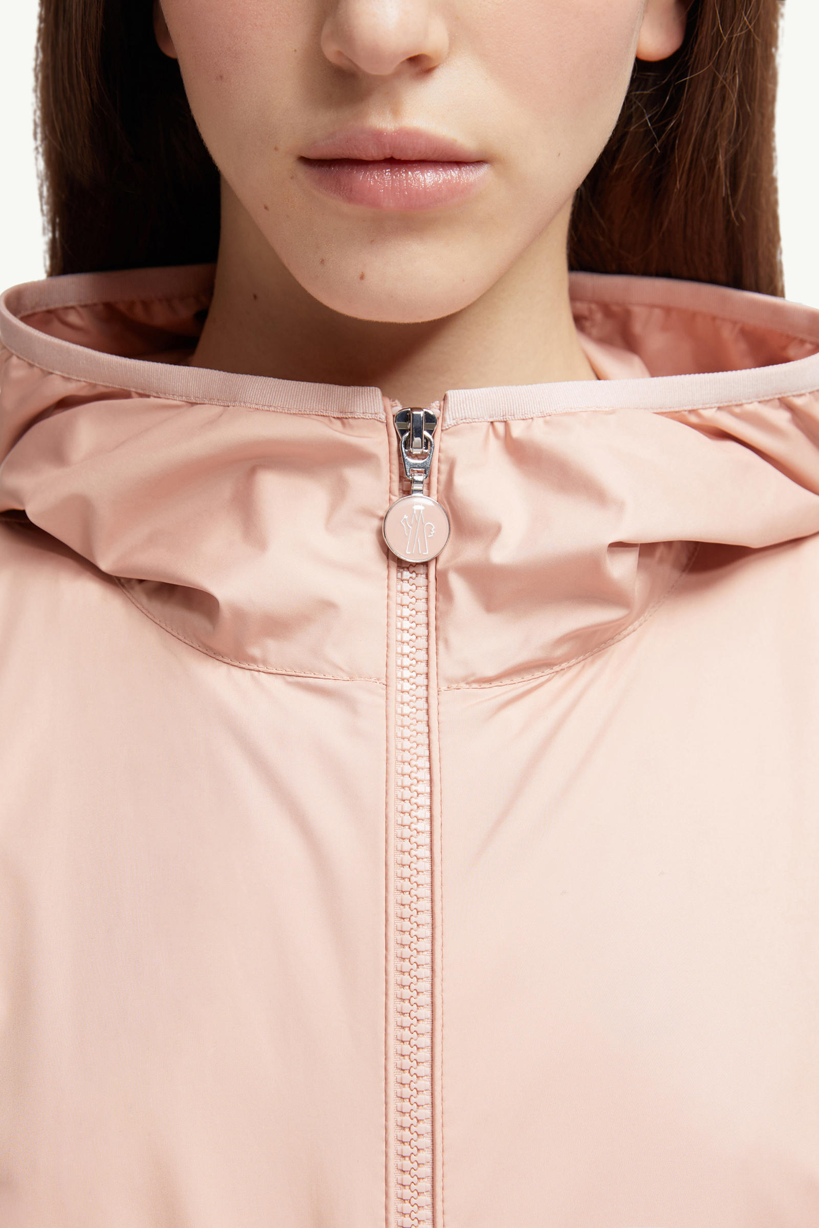 Fegeo Hooded Windbreaker Women Pink Moncler 5