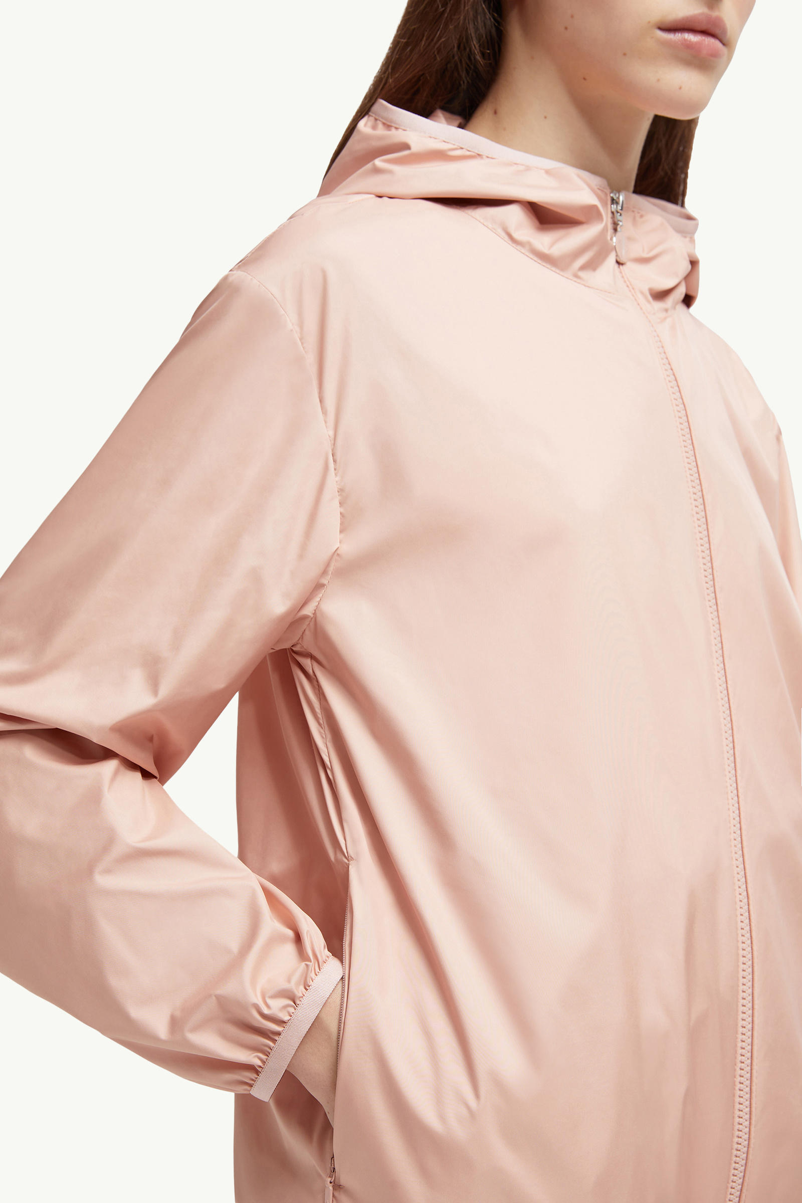 Fegeo Hooded Windbreaker Women Pink Moncler 6