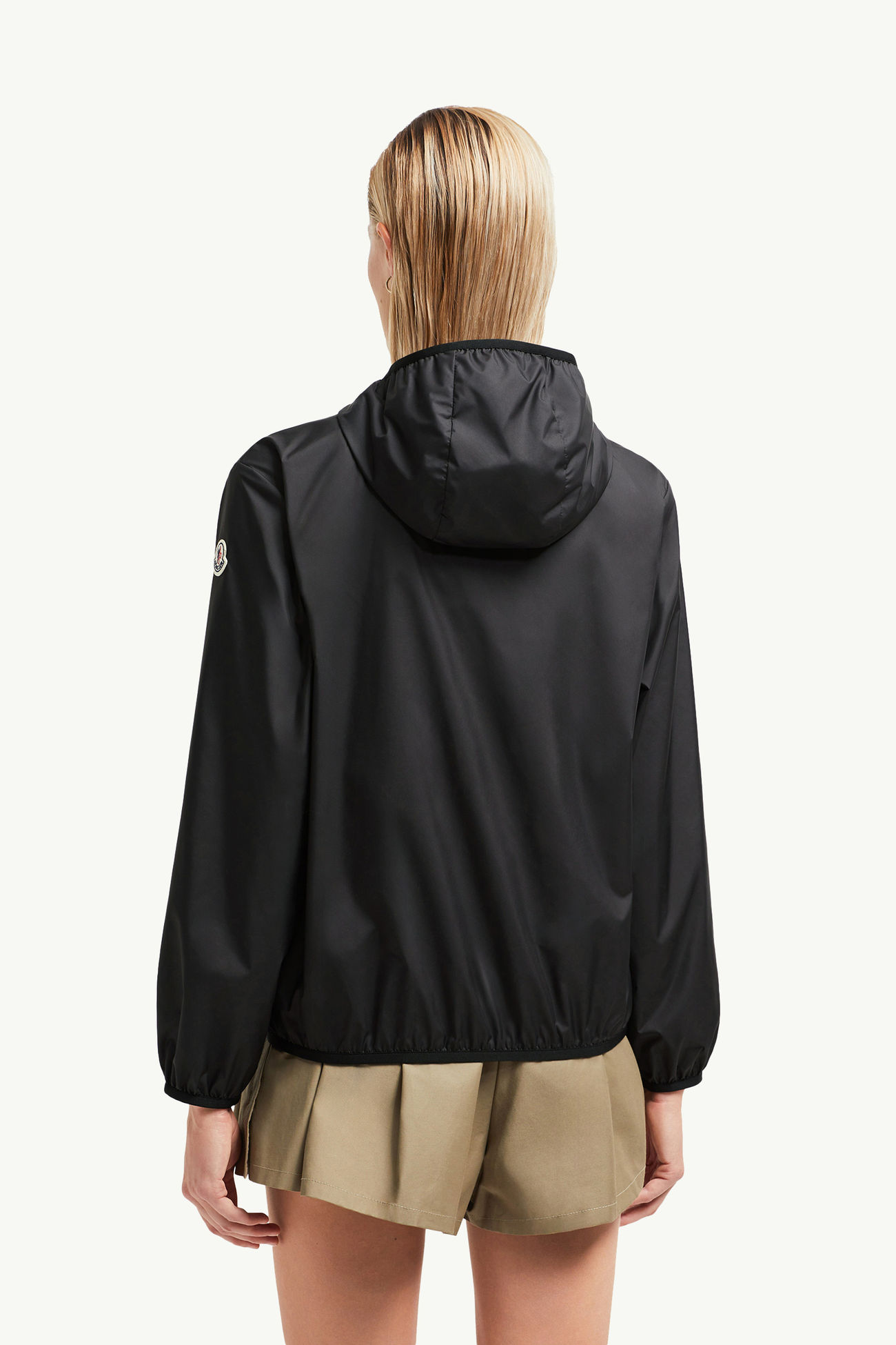 Fegeo Windjacke mit Kapuze Damen Schwarz Moncler 4