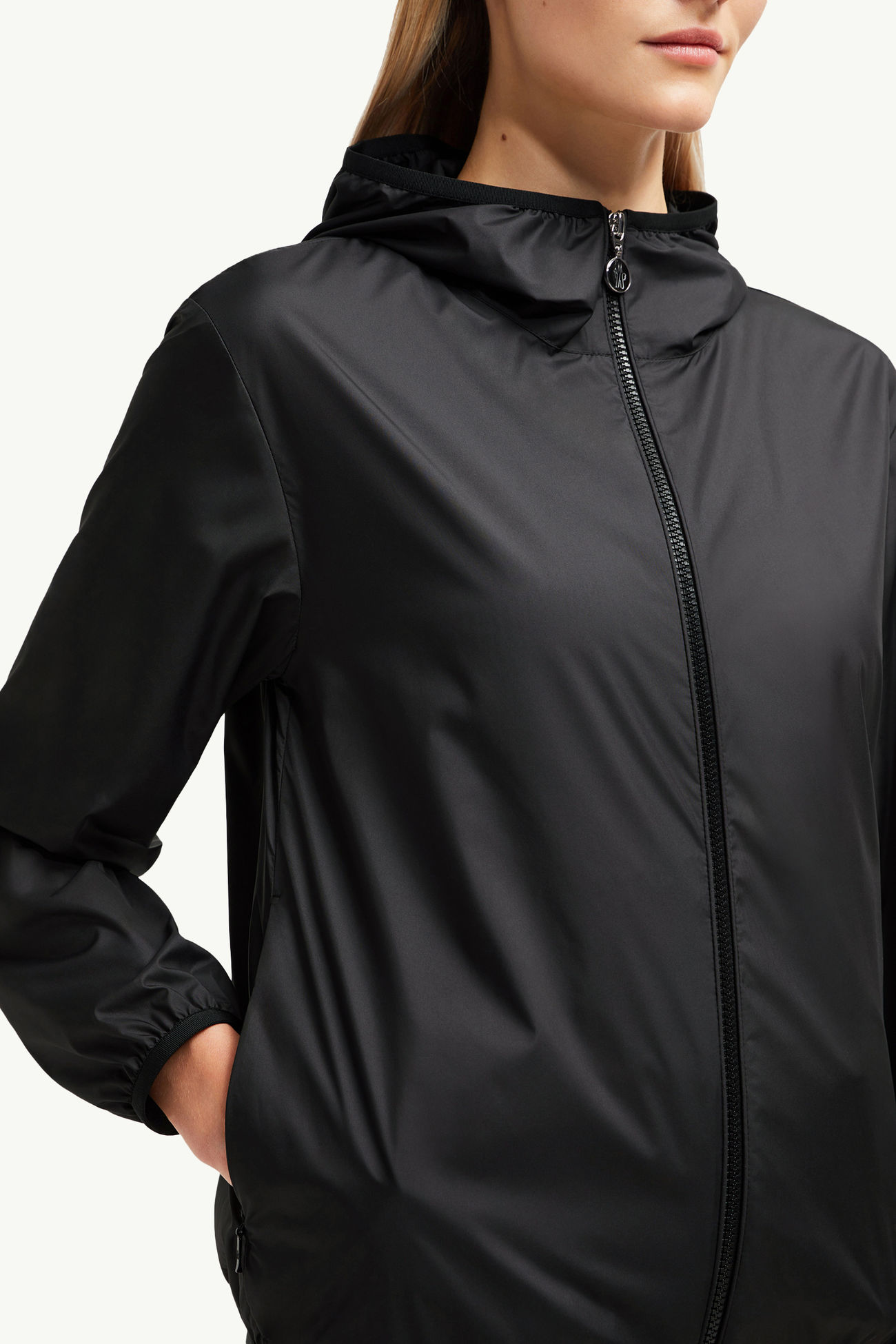 Fegeo Windjacke mit Kapuze Damen Schwarz Moncler 5