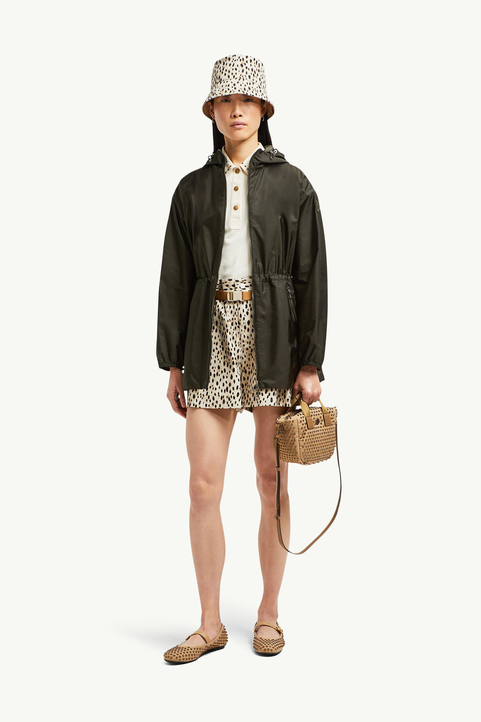 Wete Hooded Jacket Women Dark Green Moncler 0