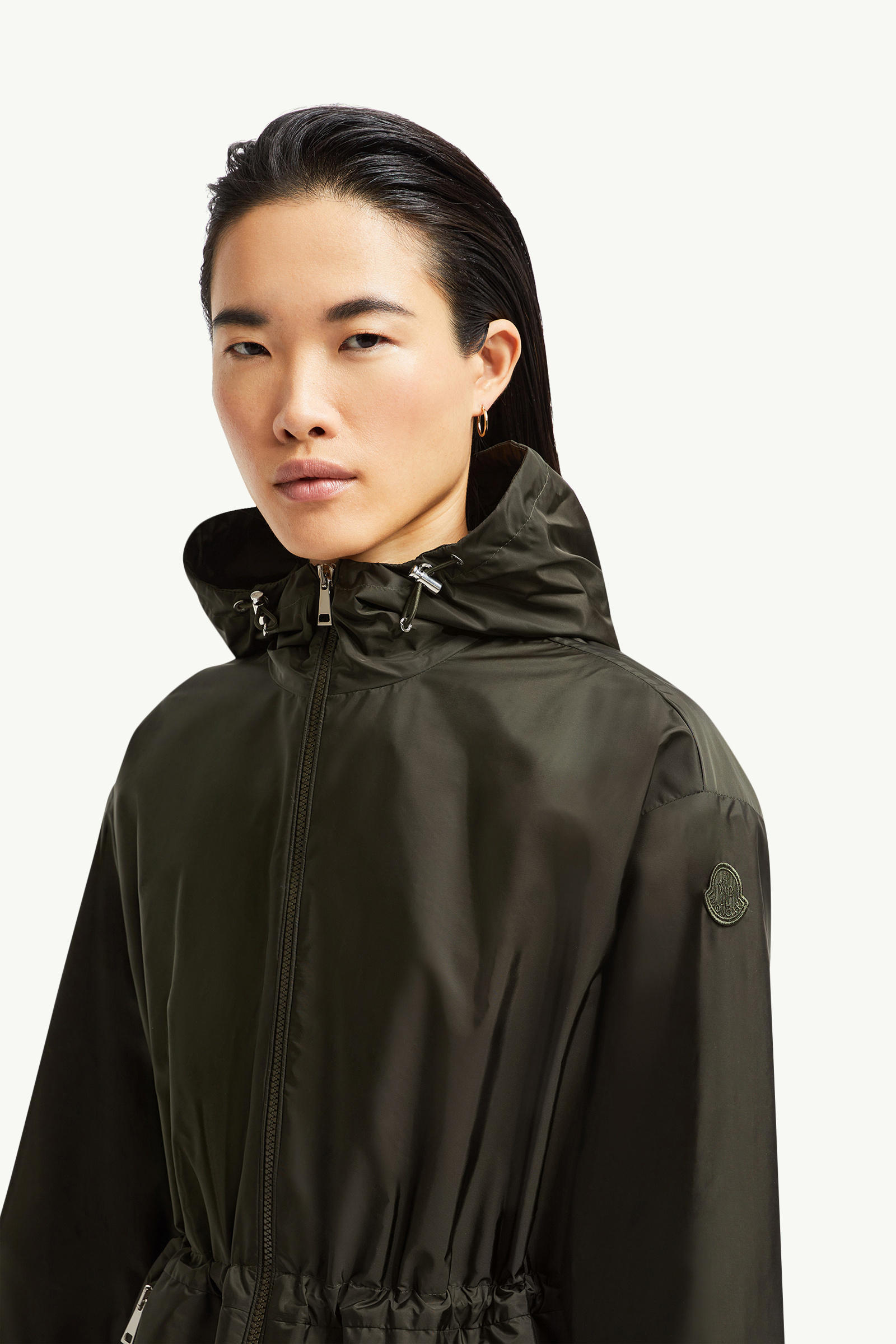 Wete Hooded Jacket Women Dark Green Moncler 1