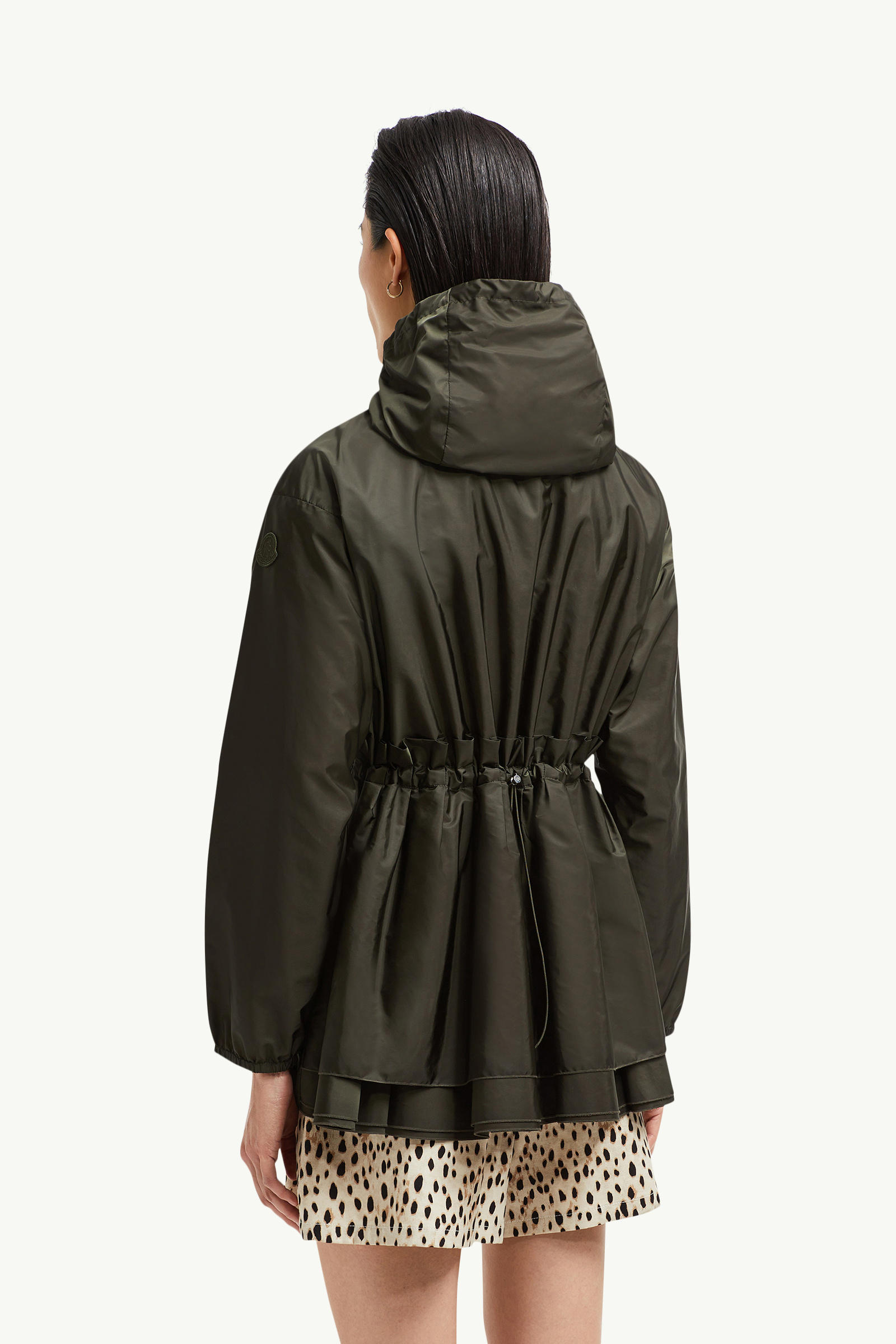 Wete Hooded Jacket Women Dark Green Moncler 4