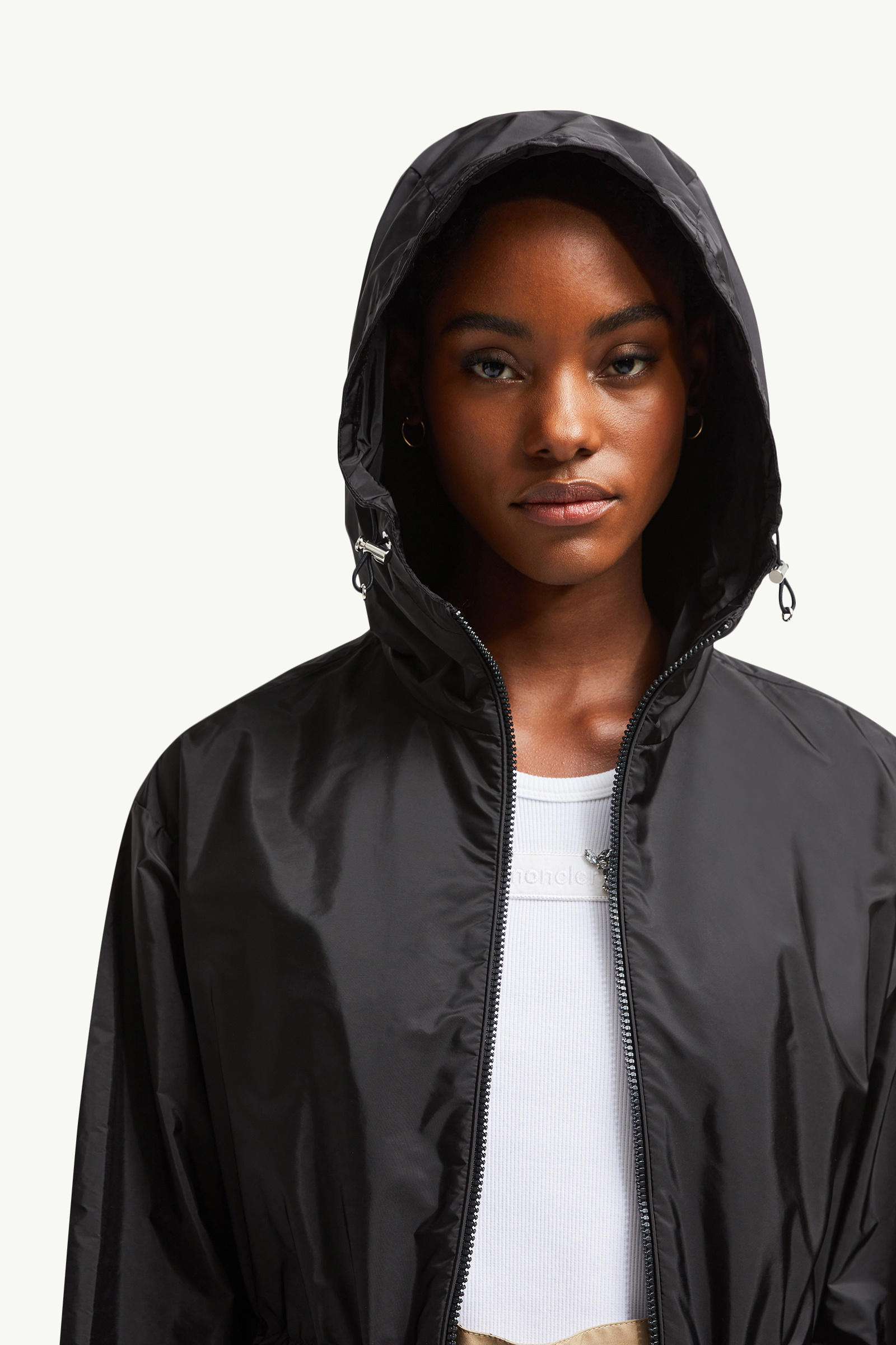 Wete Hooded Jacket Women Black Moncler 7