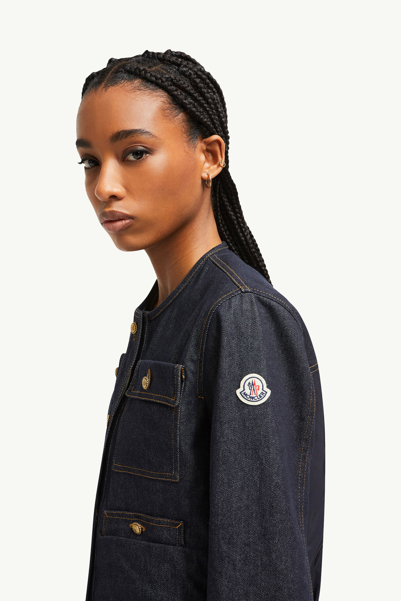 Giacca in denim Tencin Donna Blu Denim Moncler 1