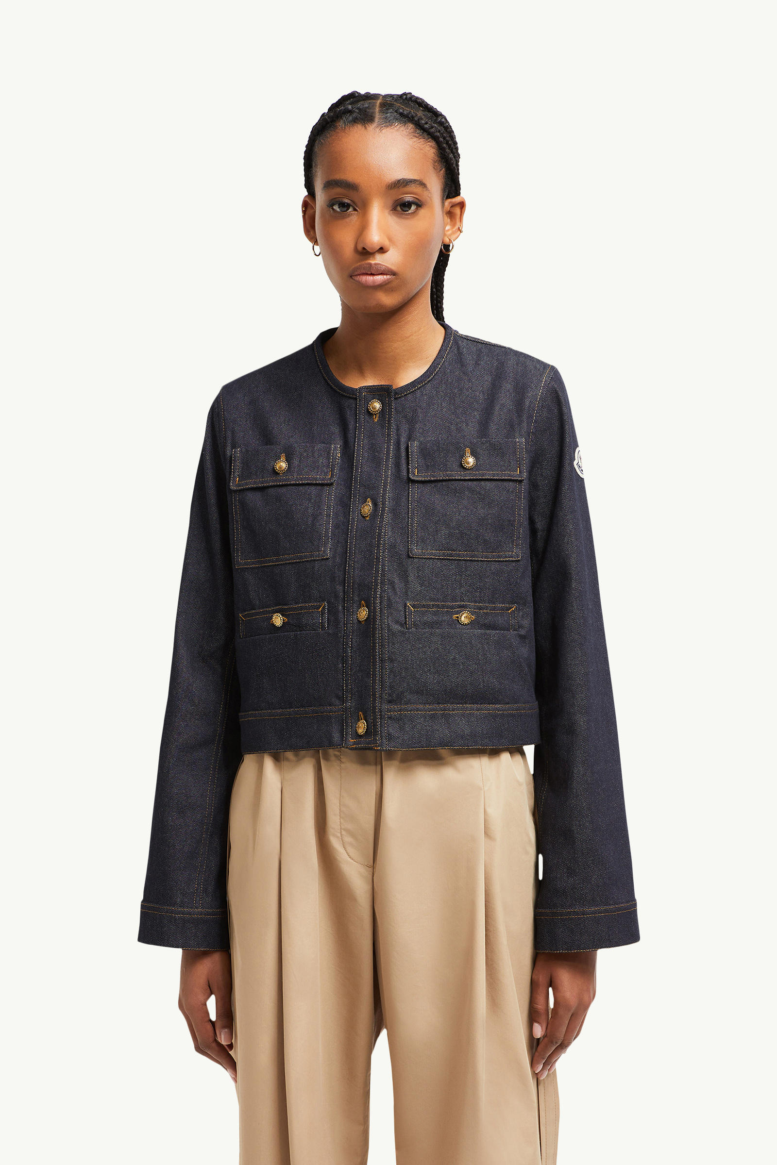 Tencin Denim Jacket Women Denim Blue Moncler 3