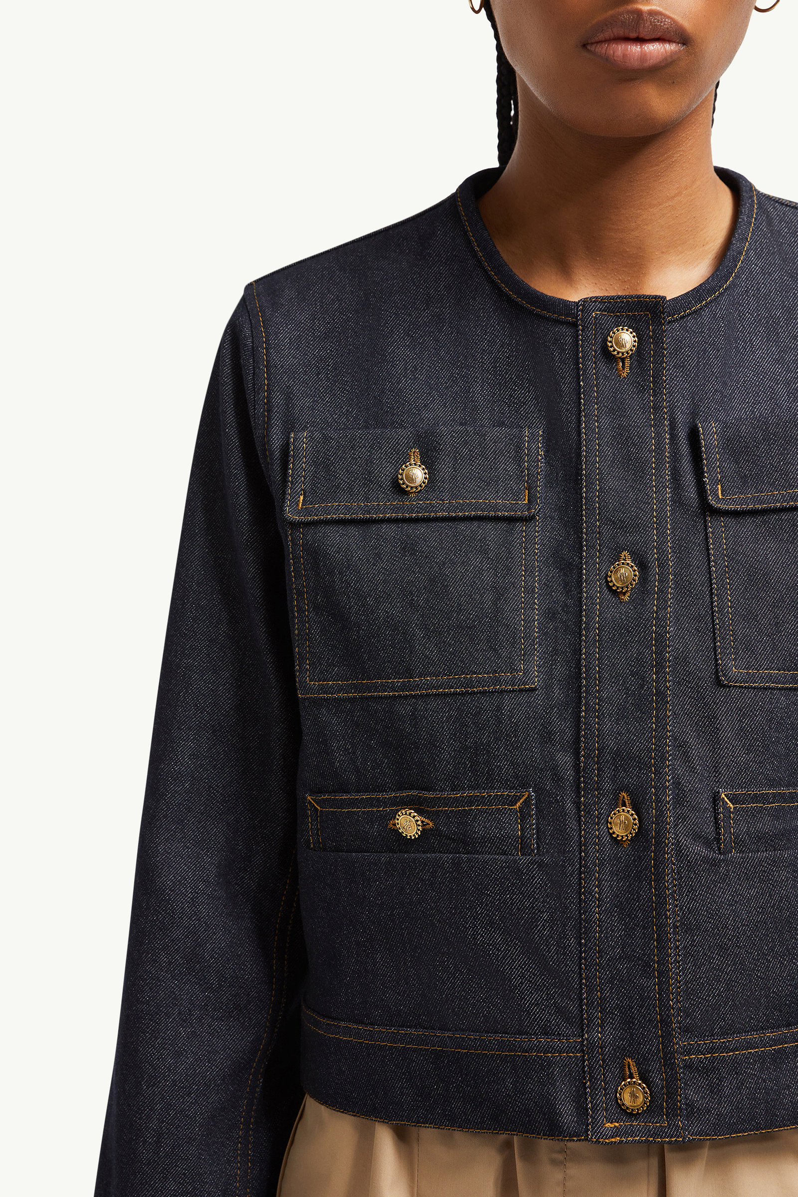 Tencin Denim Jacket Women Denim Blue Moncler 6