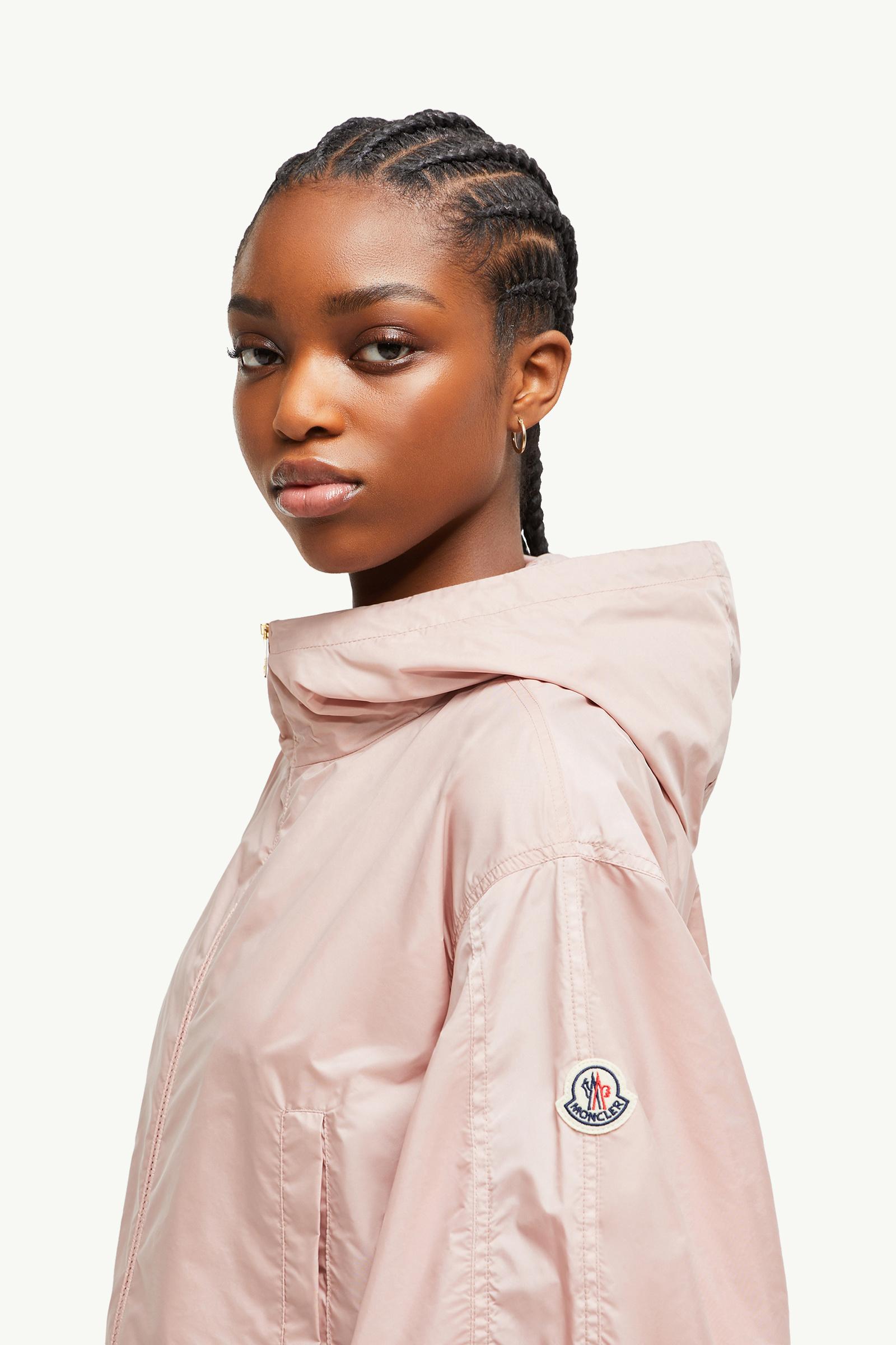 Giacca impermeabile con cappuccio Vizille Donna Rosa Moncler 1