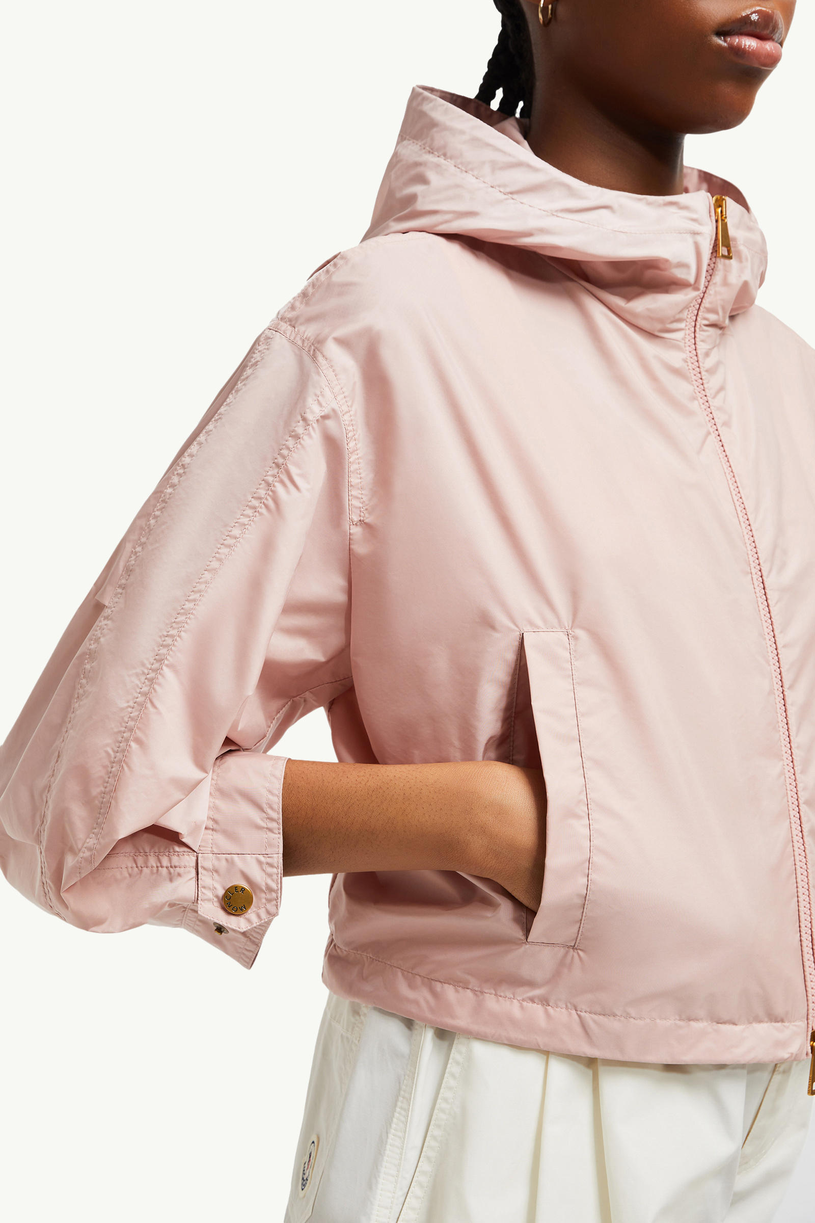 Giacca impermeabile con cappuccio Vizille Donna Rosa Moncler 5