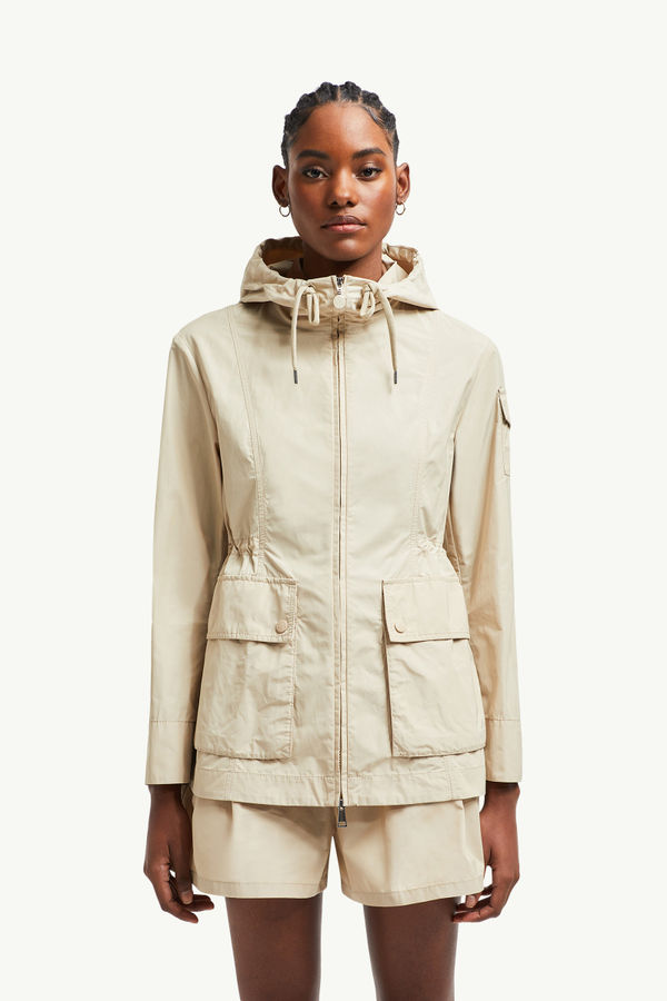Leandro Hooded Parka Jacket Women Beige Moncler 3