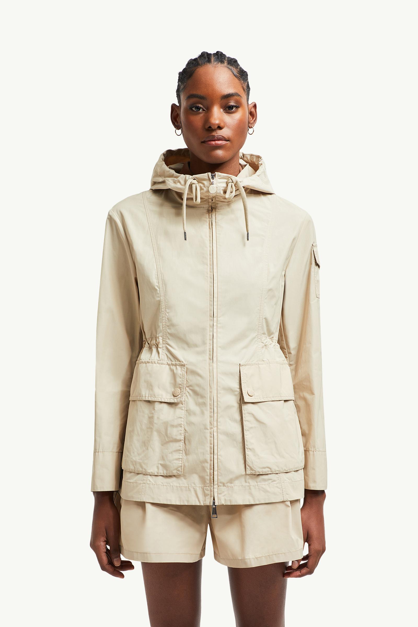 Beige Leandro Hooded Parka - Long Jackets & Parka for Women