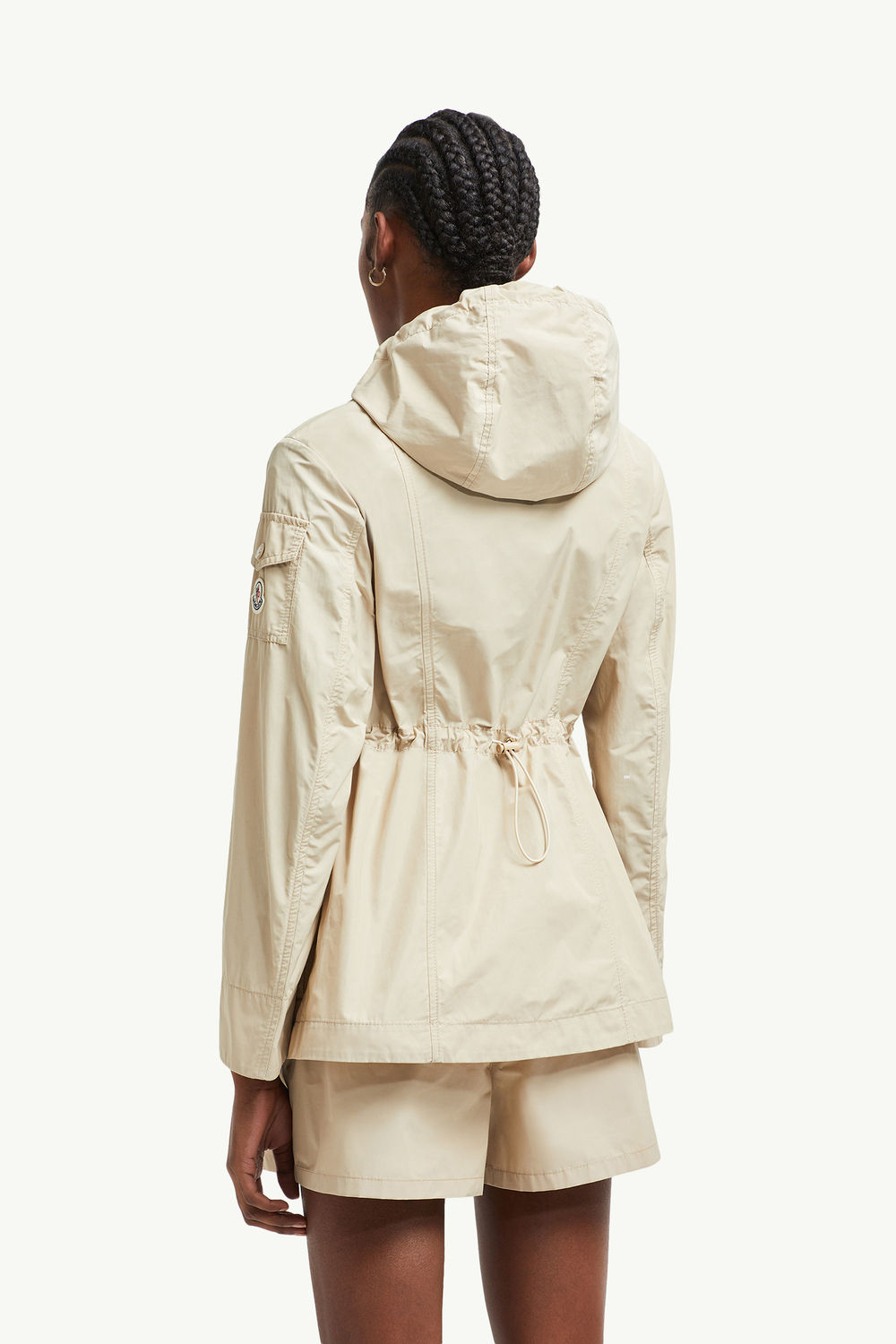 Leandro Hooded Parka Jacket Women Beige Moncler 4